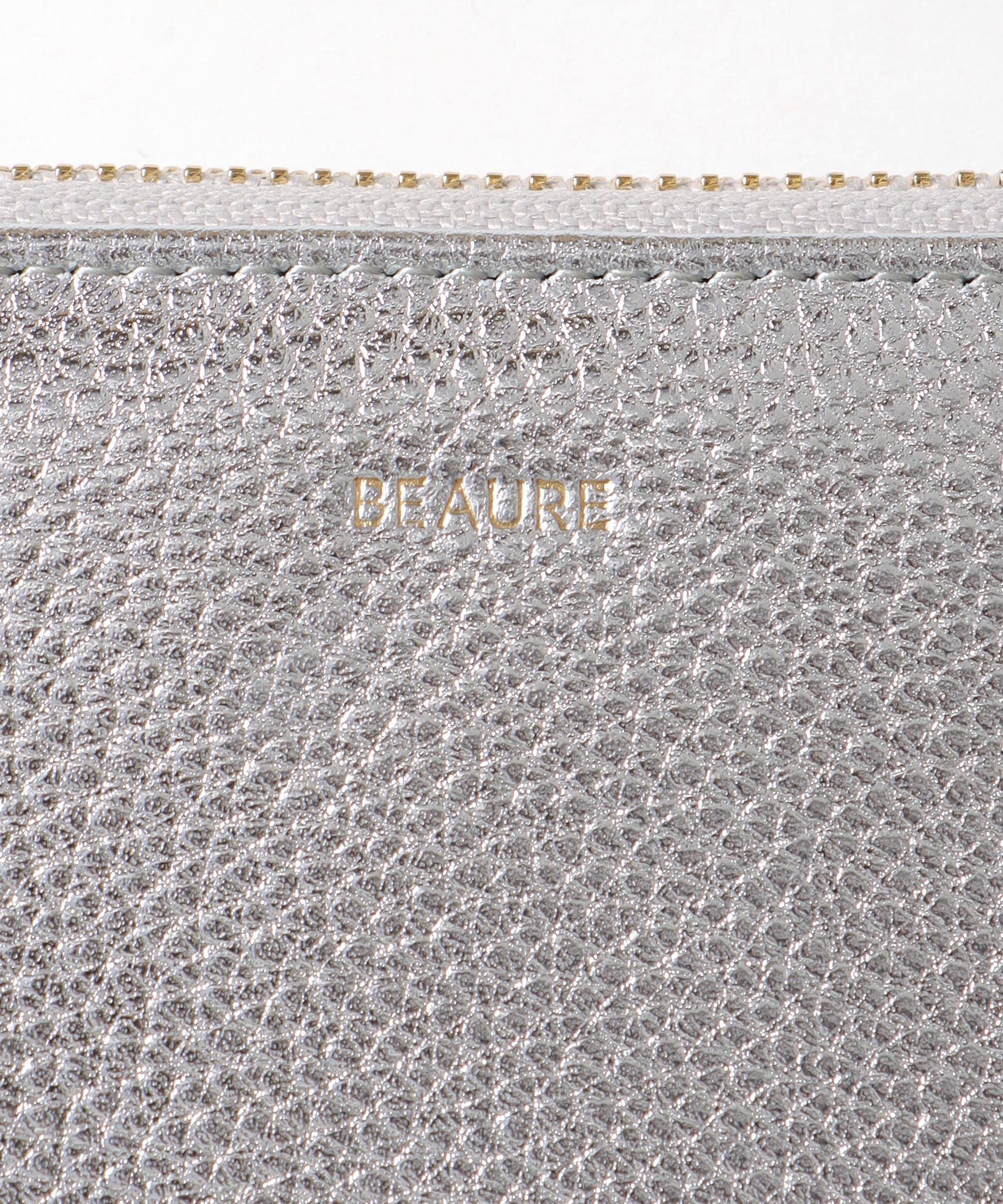 カウレザーハンドストラップ付 バイカラーミニウォレット