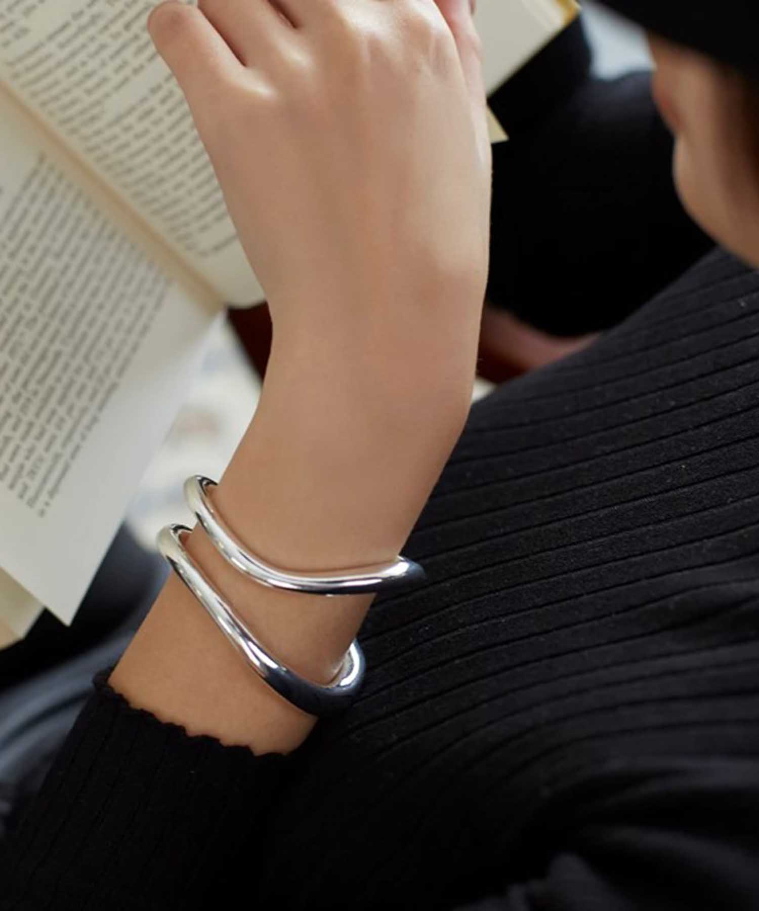 バングル Double Line bangle【Nothing And Others/ナッシングアンドアザーズ】《WEB/一部店舗限定》