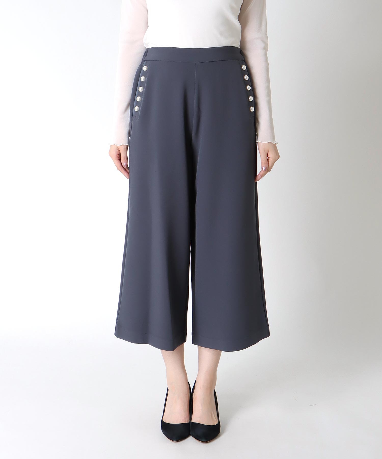 パール付きガウチョパンツ