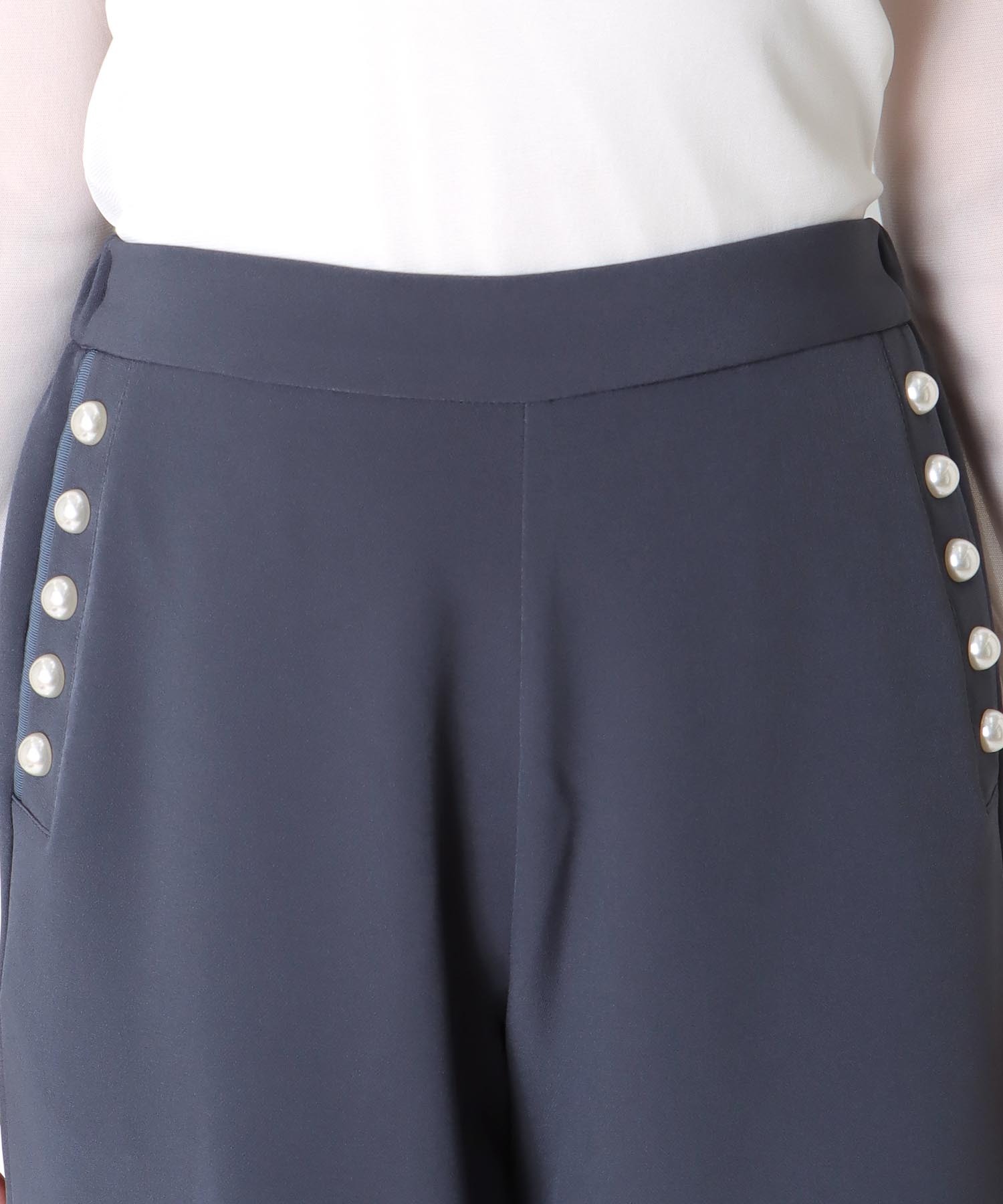 パール付きガウチョパンツ