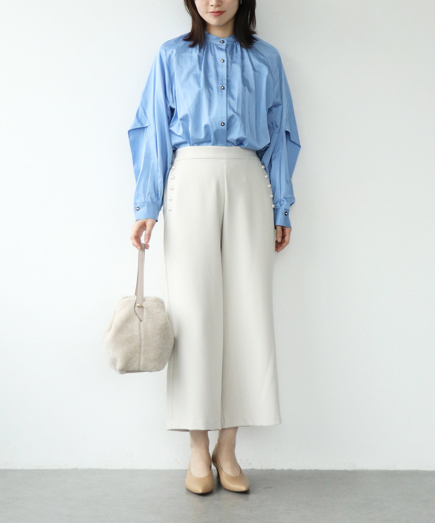 パール付きガウチョパンツ