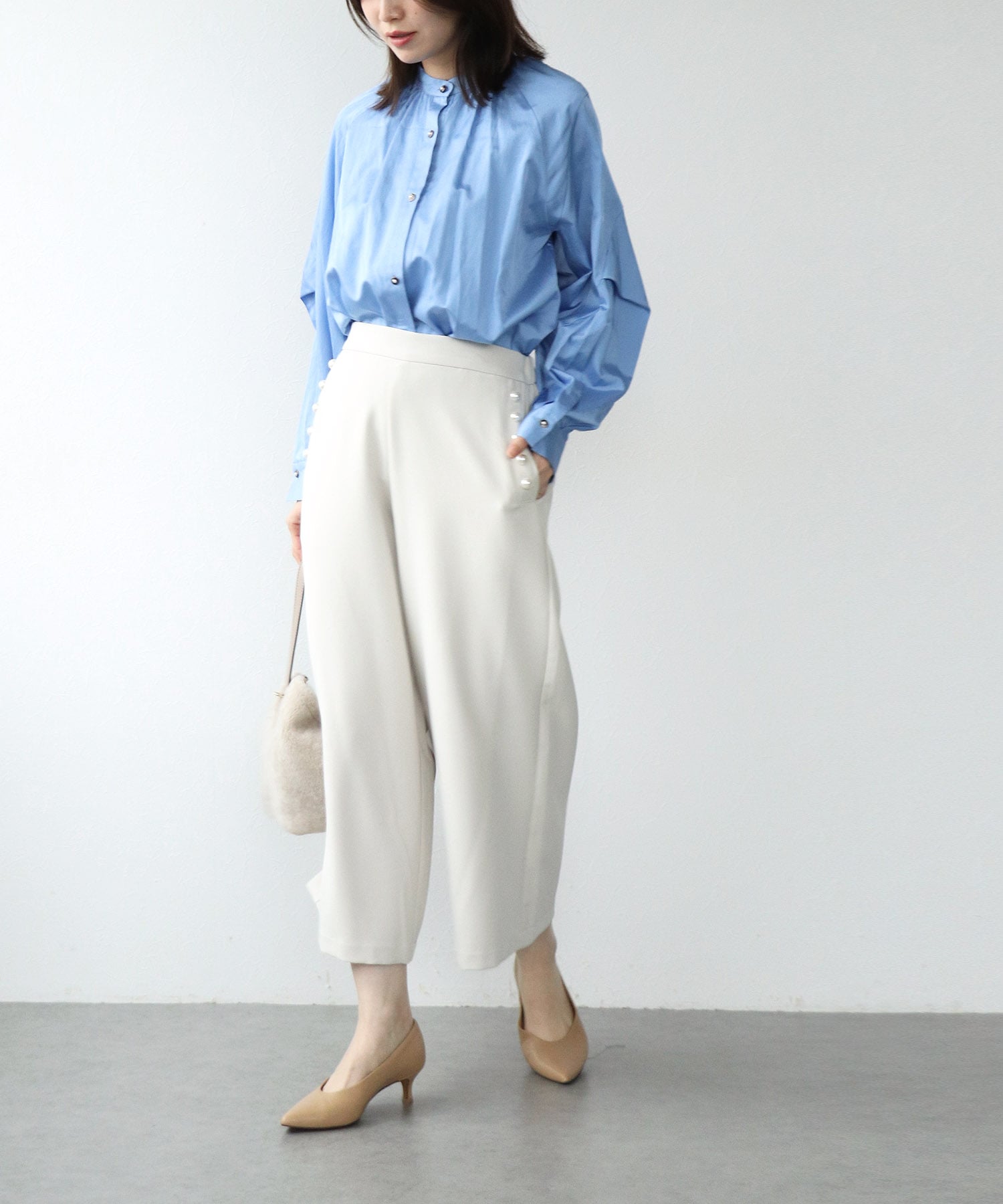 パール付きガウチョパンツ