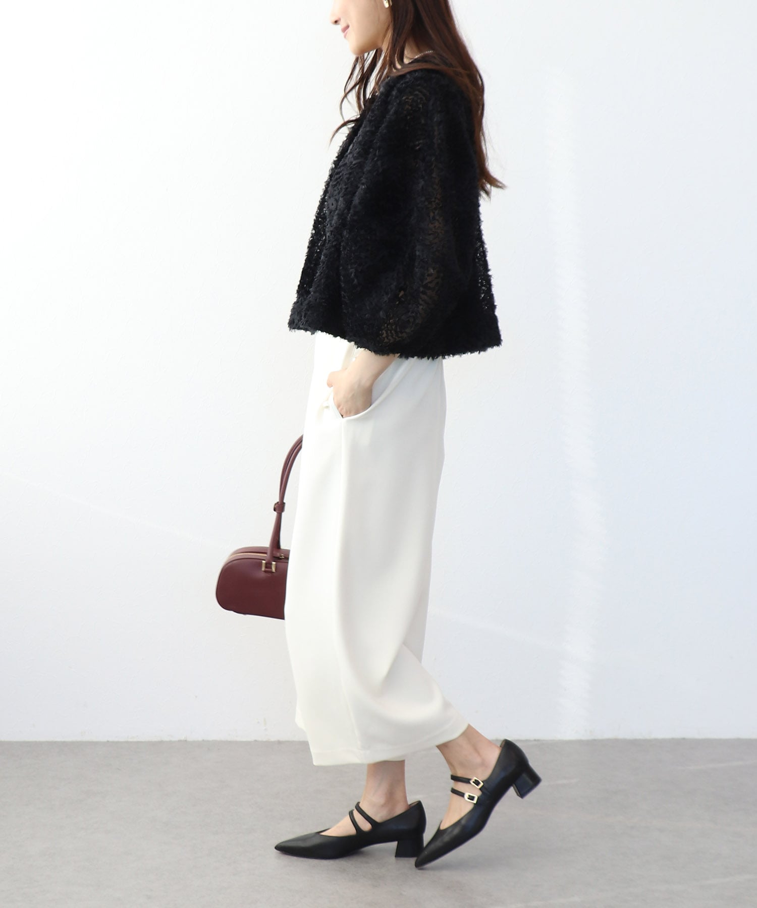 パール付きガウチョパンツ