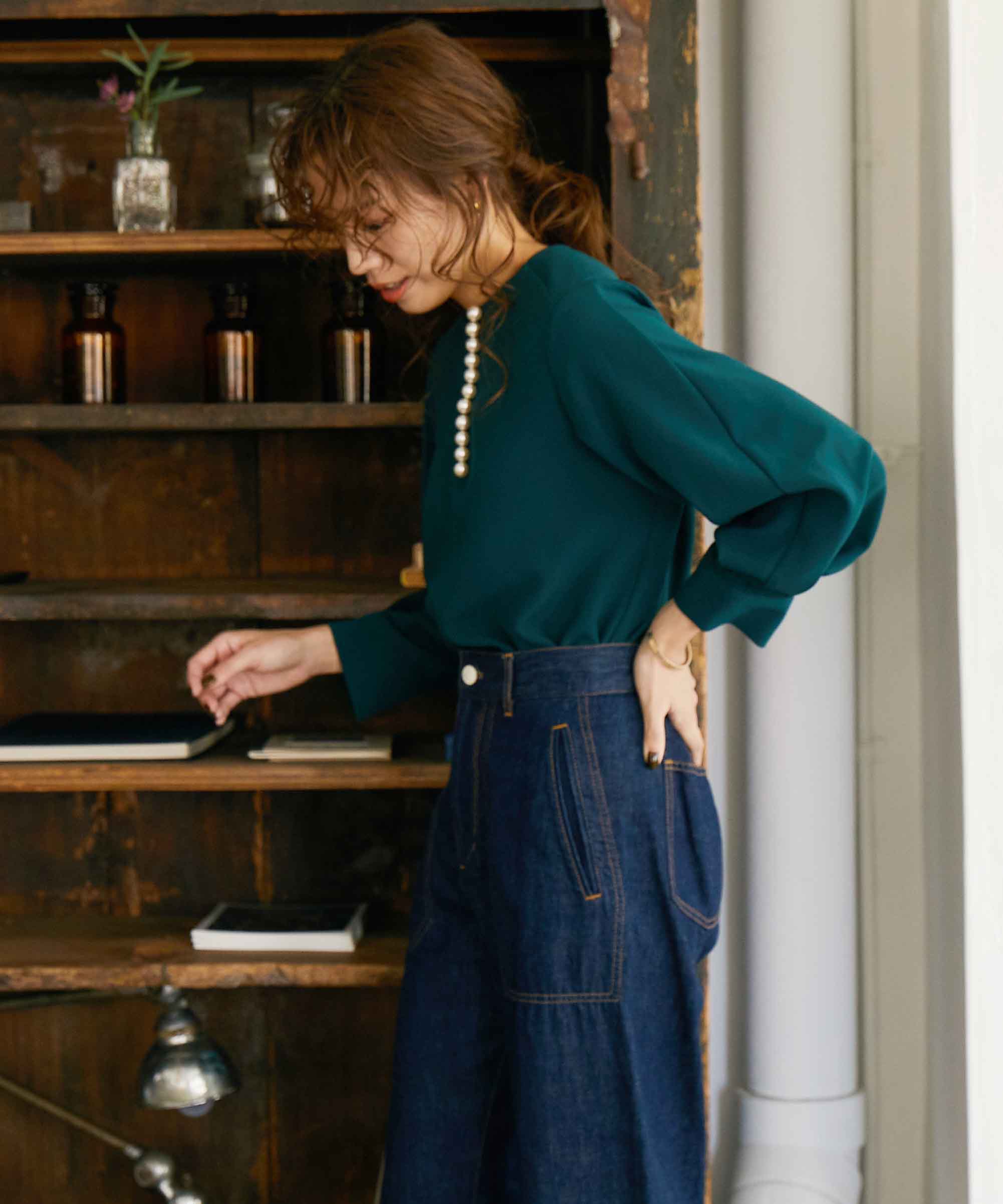 パール付キーネックブラウス | ＆ON JIONE STORE（アンドオン）ジオン商事公式オンラインストア