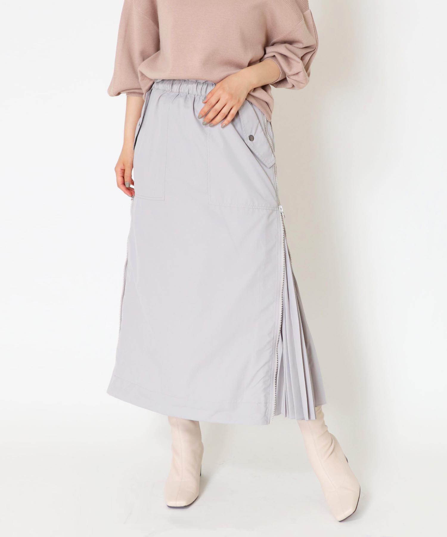 サイドジップアッププリーツスカート | AND ON JIONE STORE 