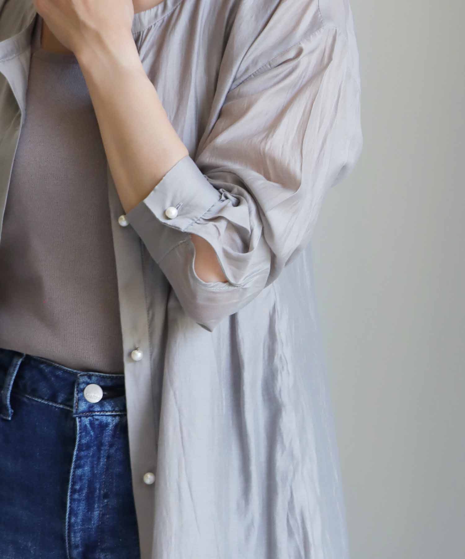 エアリーテンセル ロングシャツ