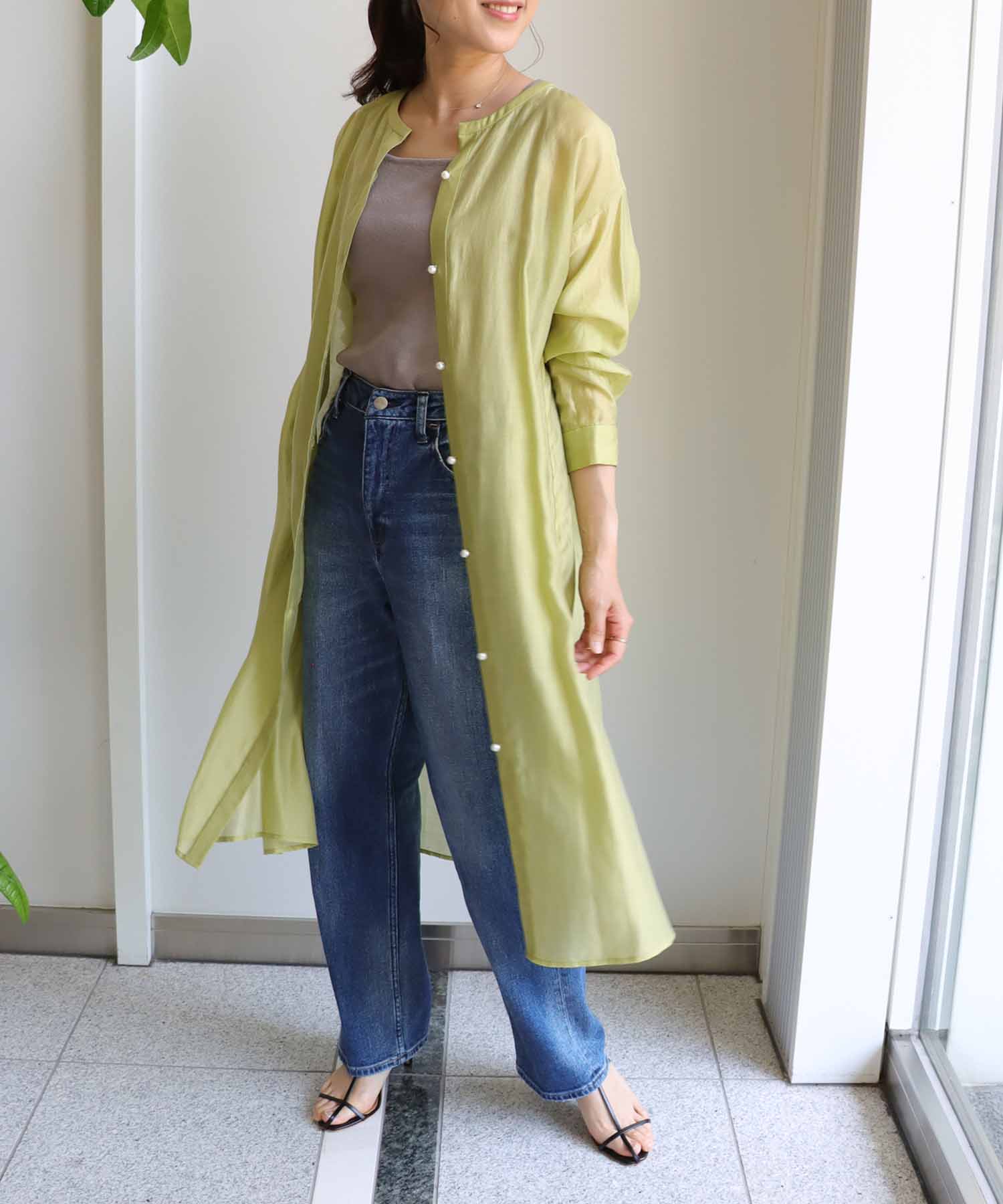 エアリーテンセル ロングシャツ