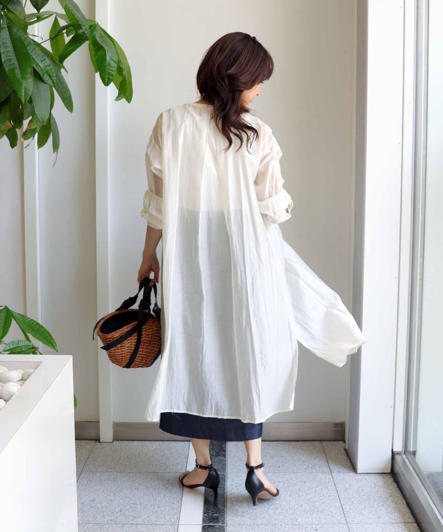 エアリーテンセル ロングシャツ