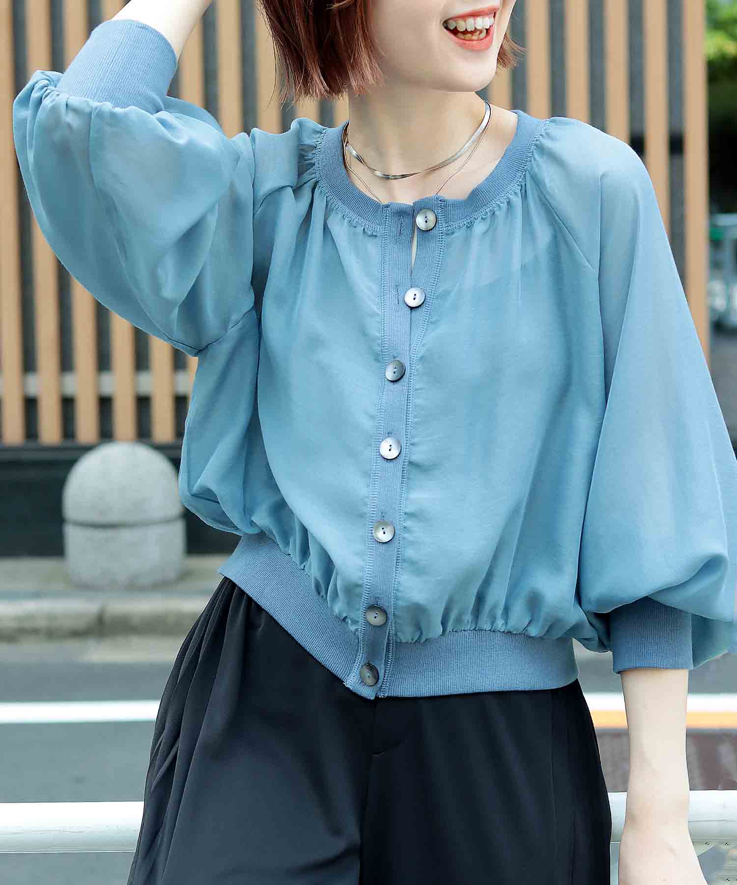 シアーショートブルゾン | AND ON JIONE STORE（アンドオン）ジオン 