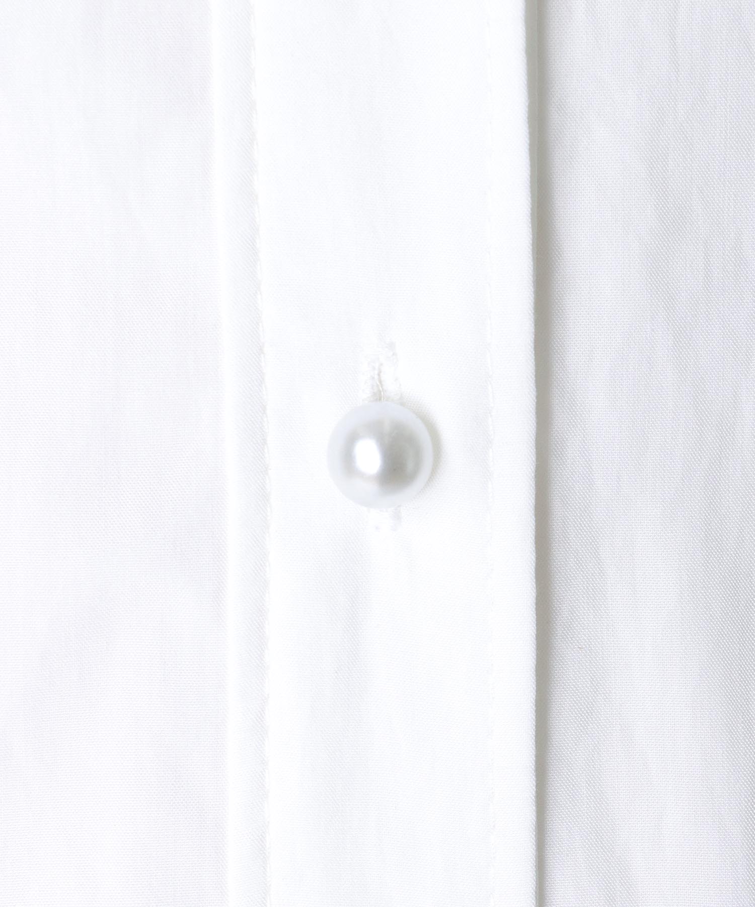 パール釦バンドカラーシャツブラウス | AND ON JIONE STORE