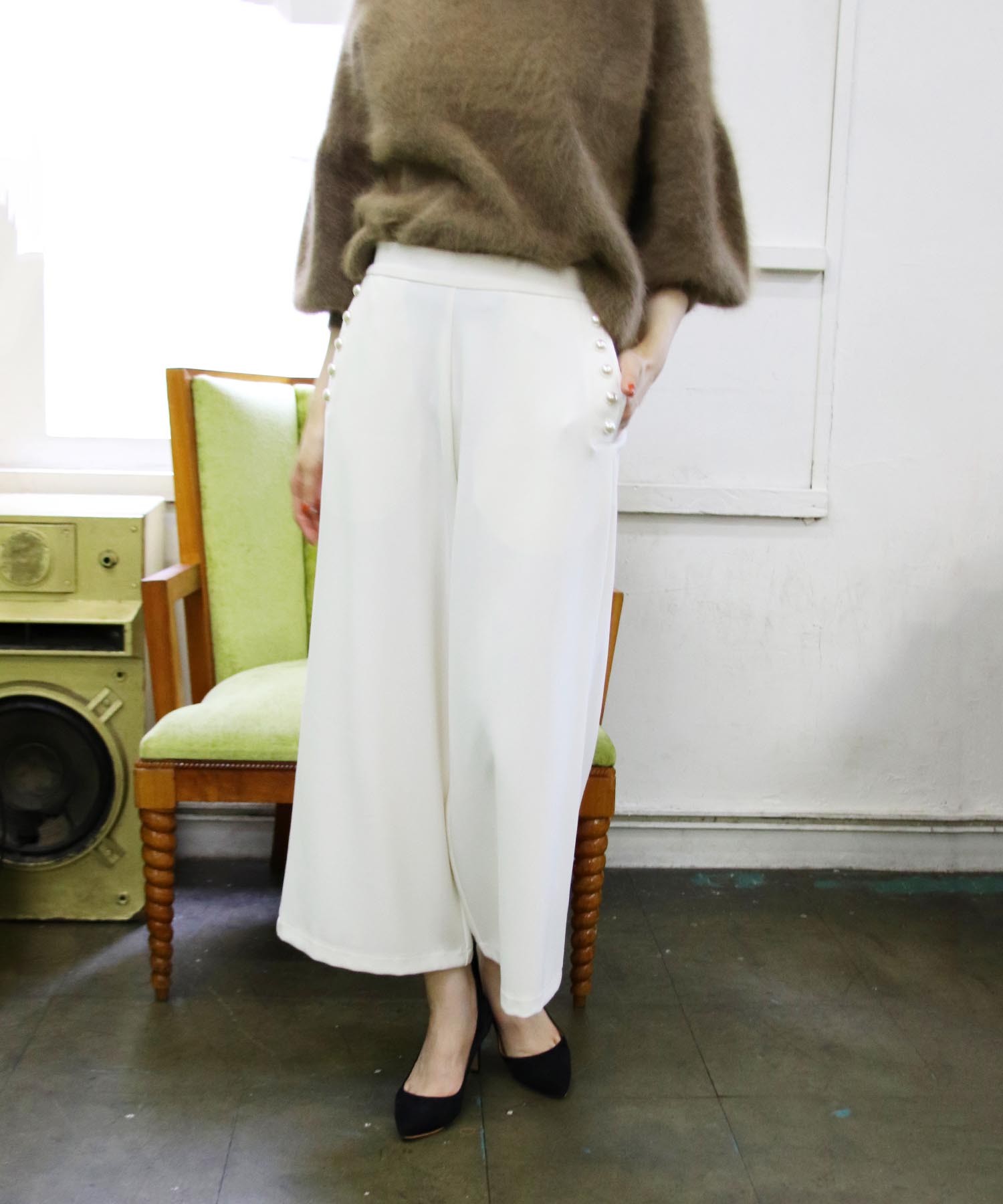 パール付ガウチョパンツ AND ON JIONE STORE（アンドオン）ジオン商事公式オンラインストア