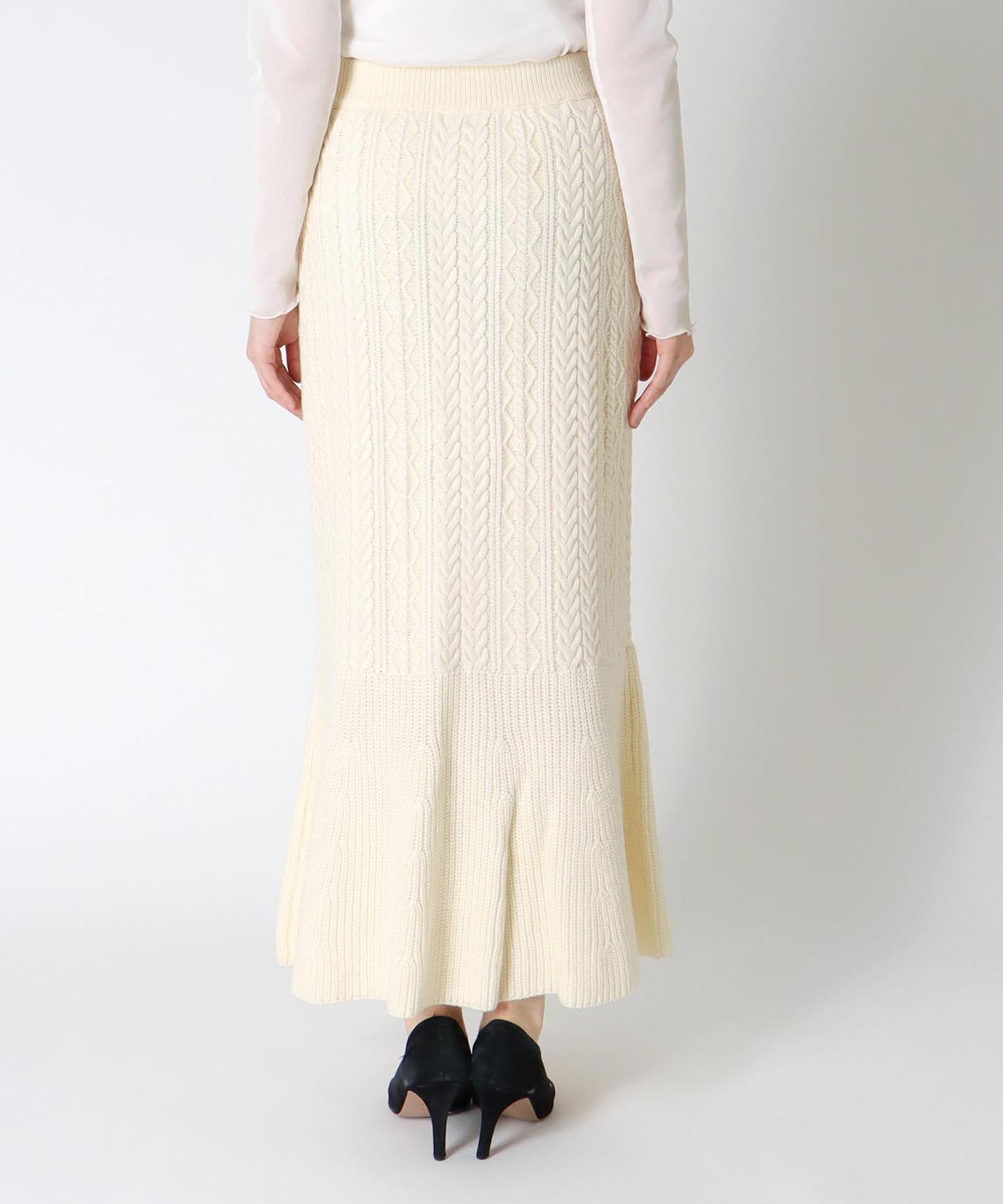ケーブルマーメイドスカート