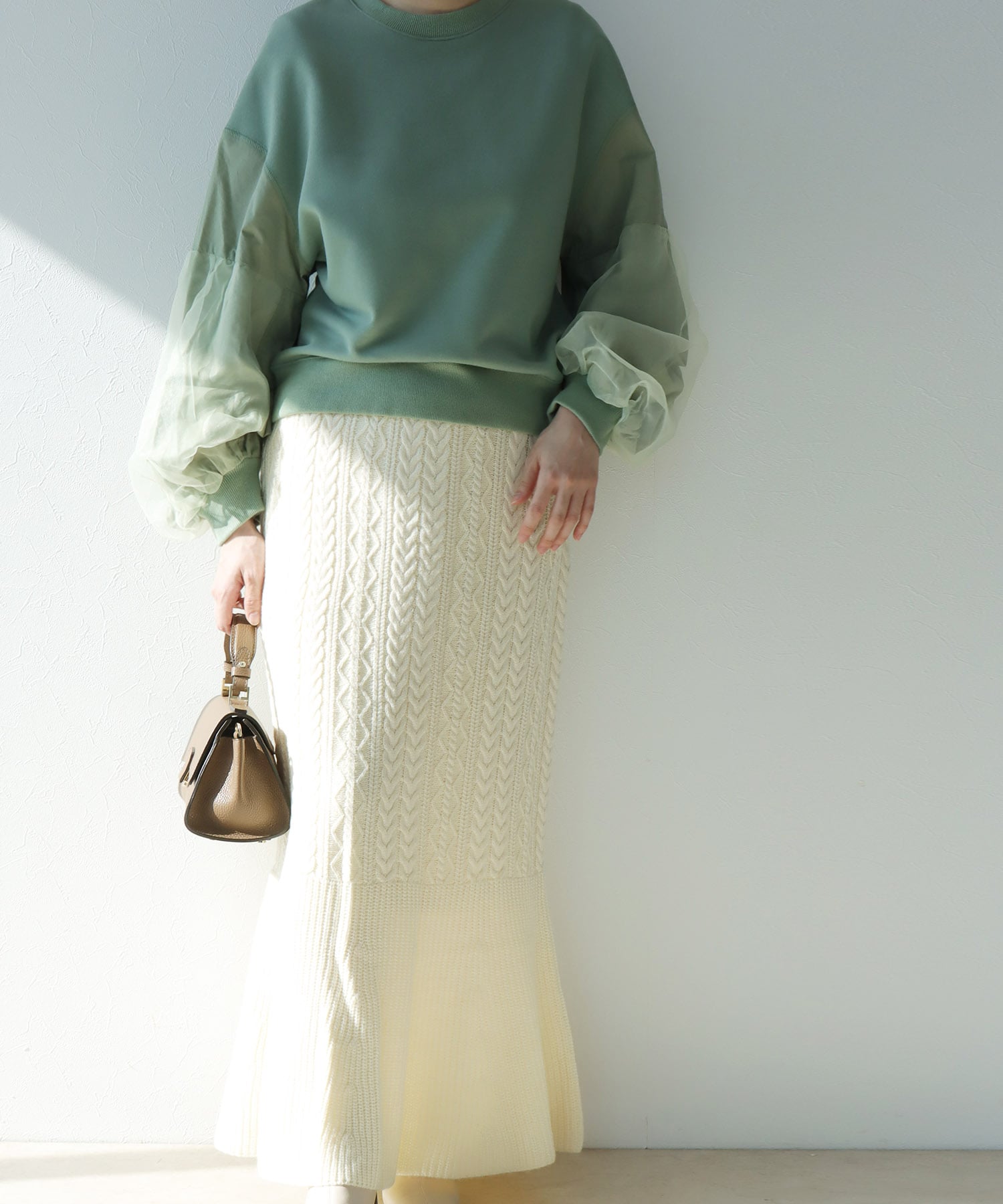 ケーブルマーメイドスカート