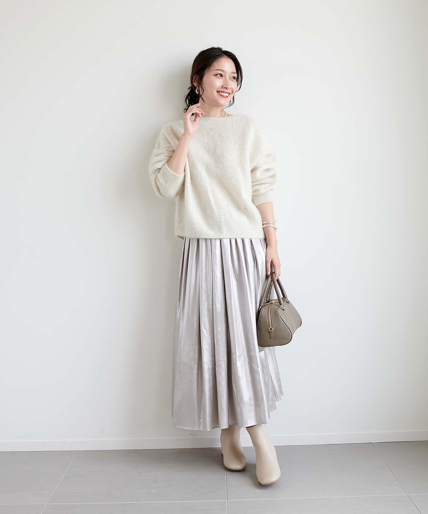 5cmヒール チャンキーヒールレザーショートブーツ