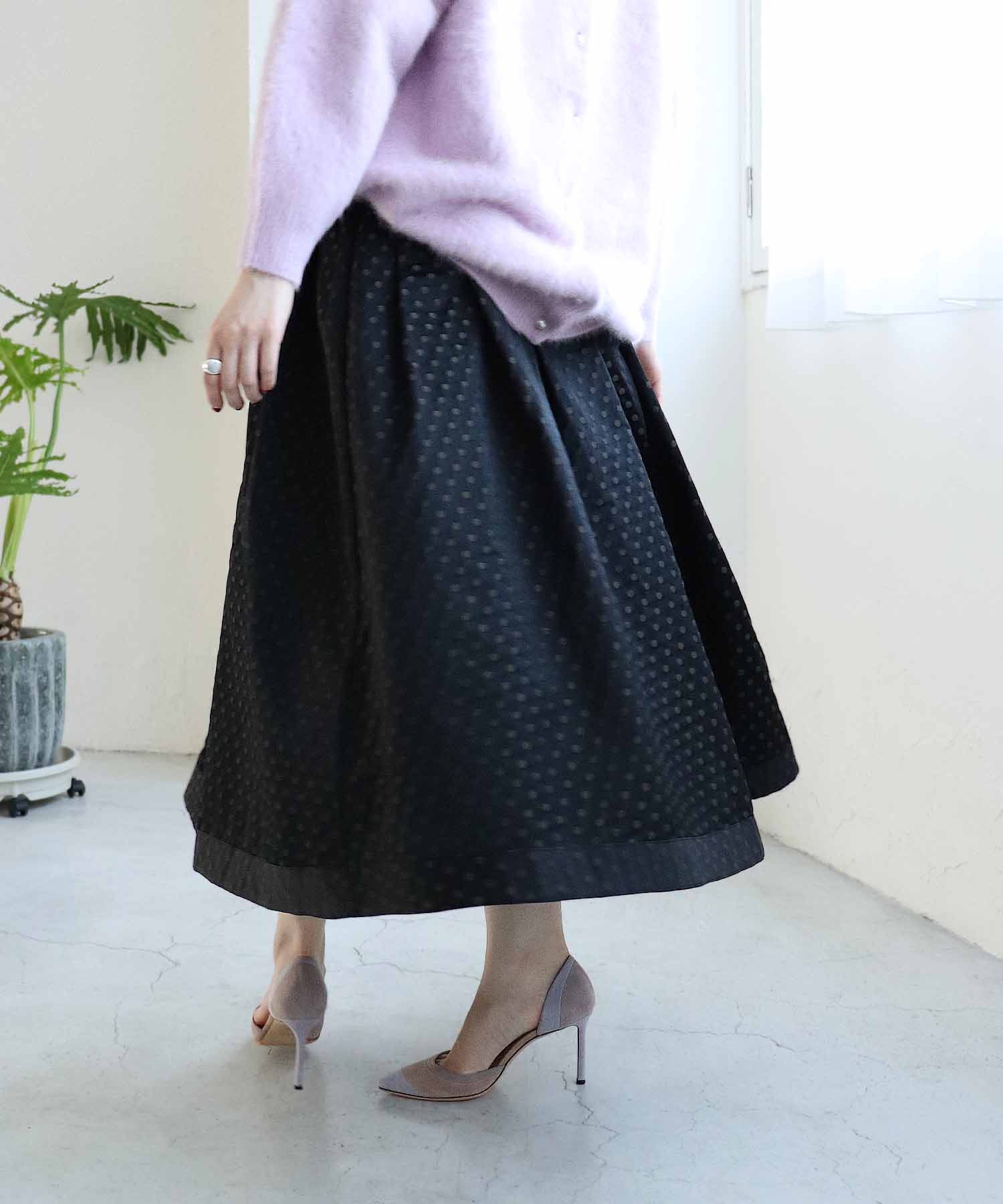 リバーシブル ドットジャカードスカート | AND ON JIONE STORE