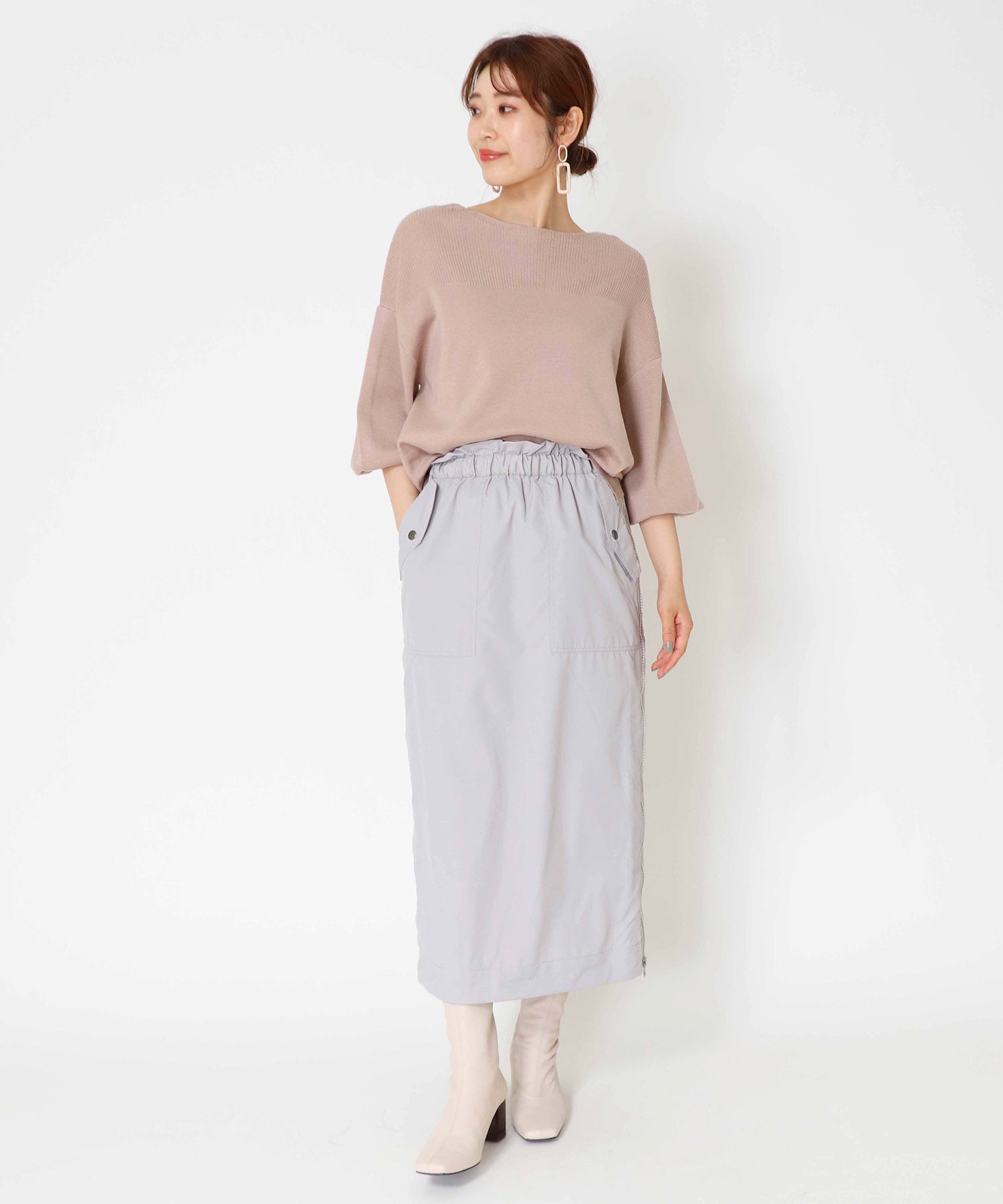 サイドジップアッププリーツスカート | AND ON JIONE STORE