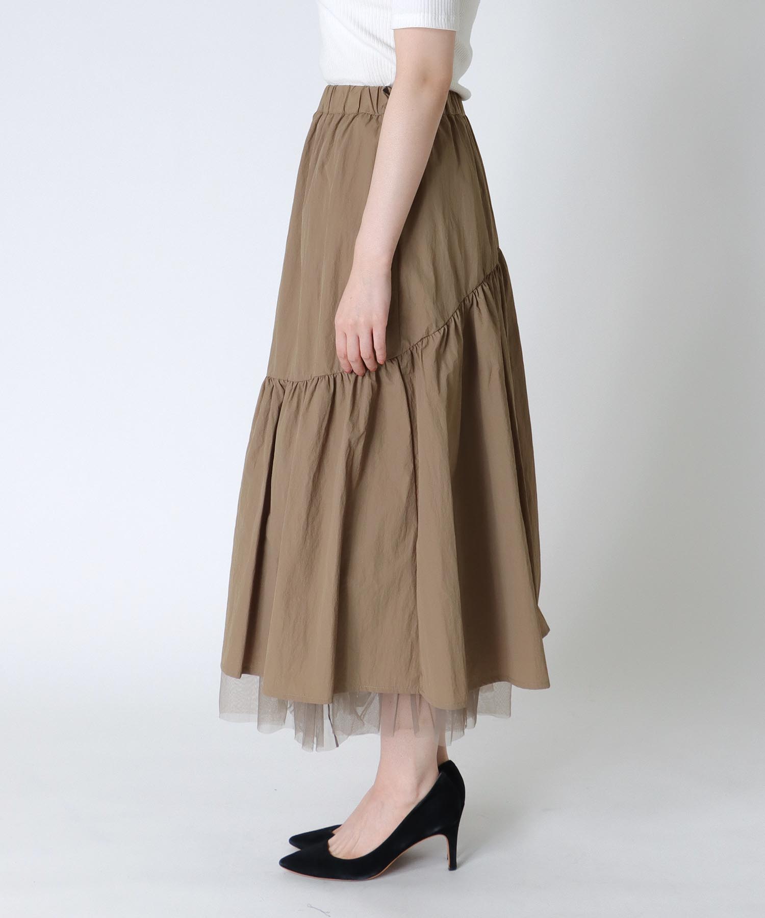 ラウンドティアードリバーシブルスカート | AND ON JIONE STORE