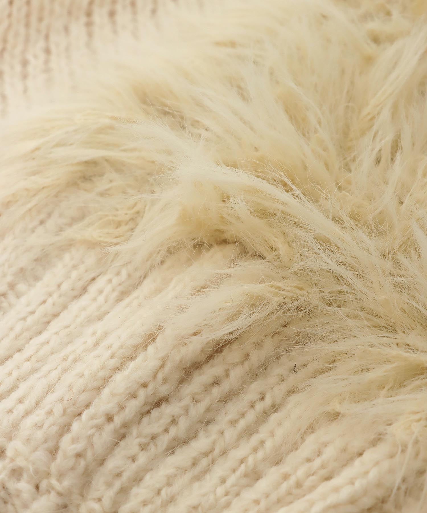 ファースリーブクロップドニット