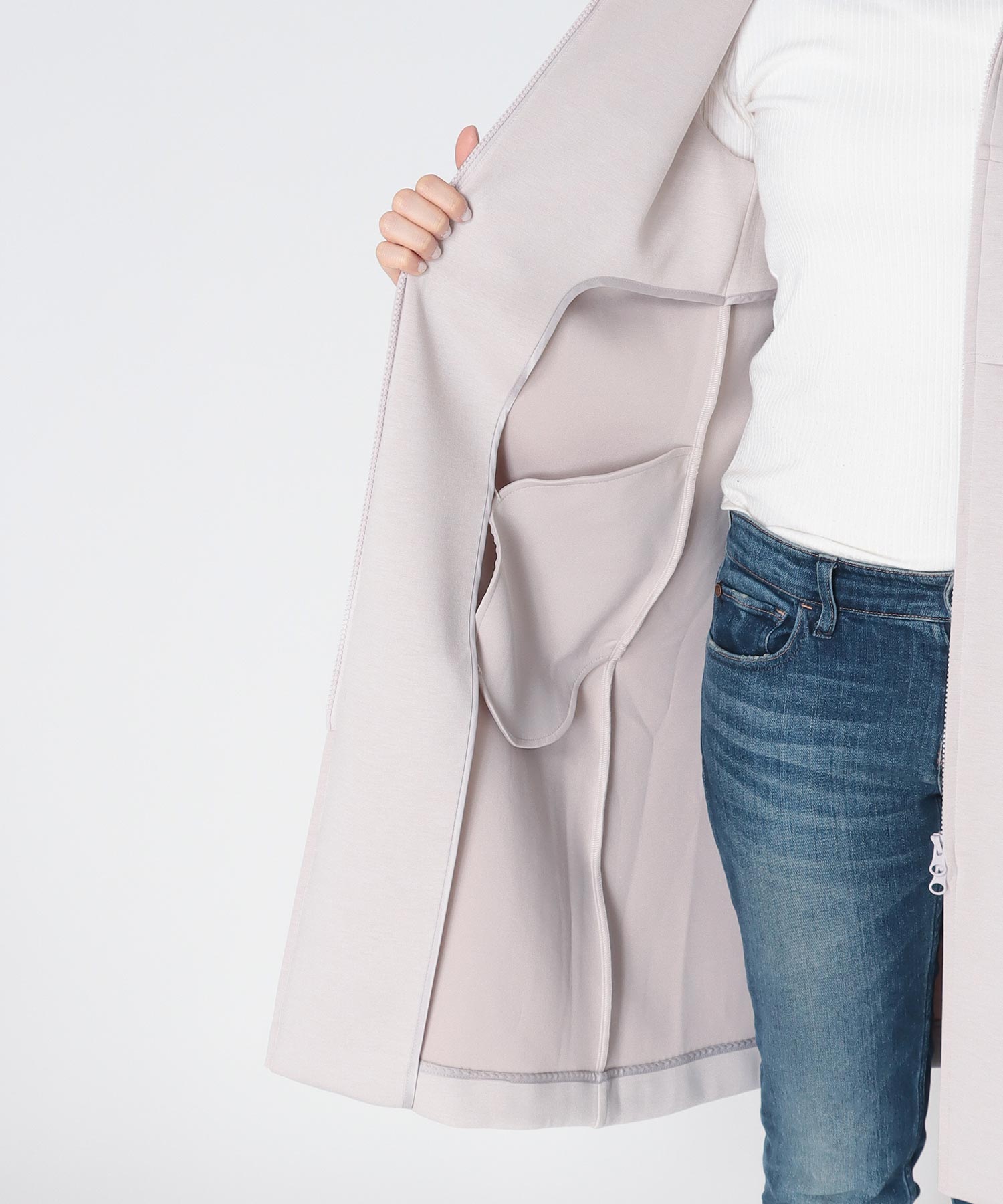 エアクッション ロング アシメフリルベスト