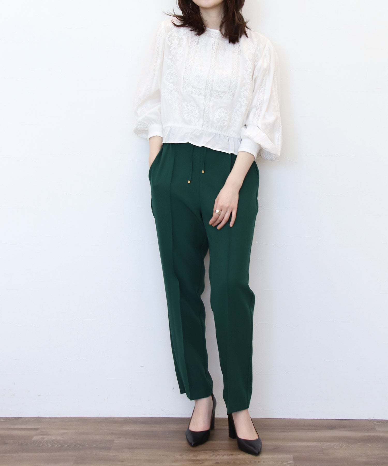 インド刺繍レース ラウンドネックブラウス | AND ON JIONE STORE