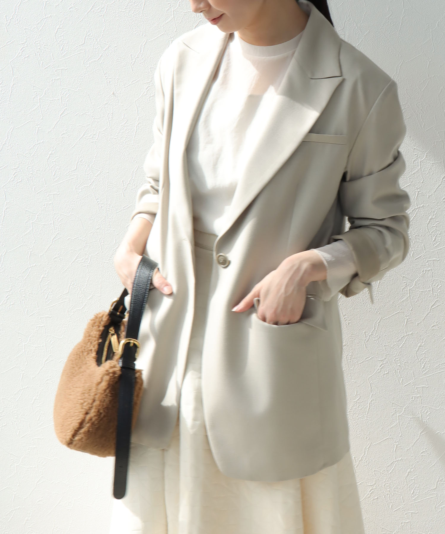 ピークドラペルテーラードジャケット【VERSEAU/ヴェルソー】