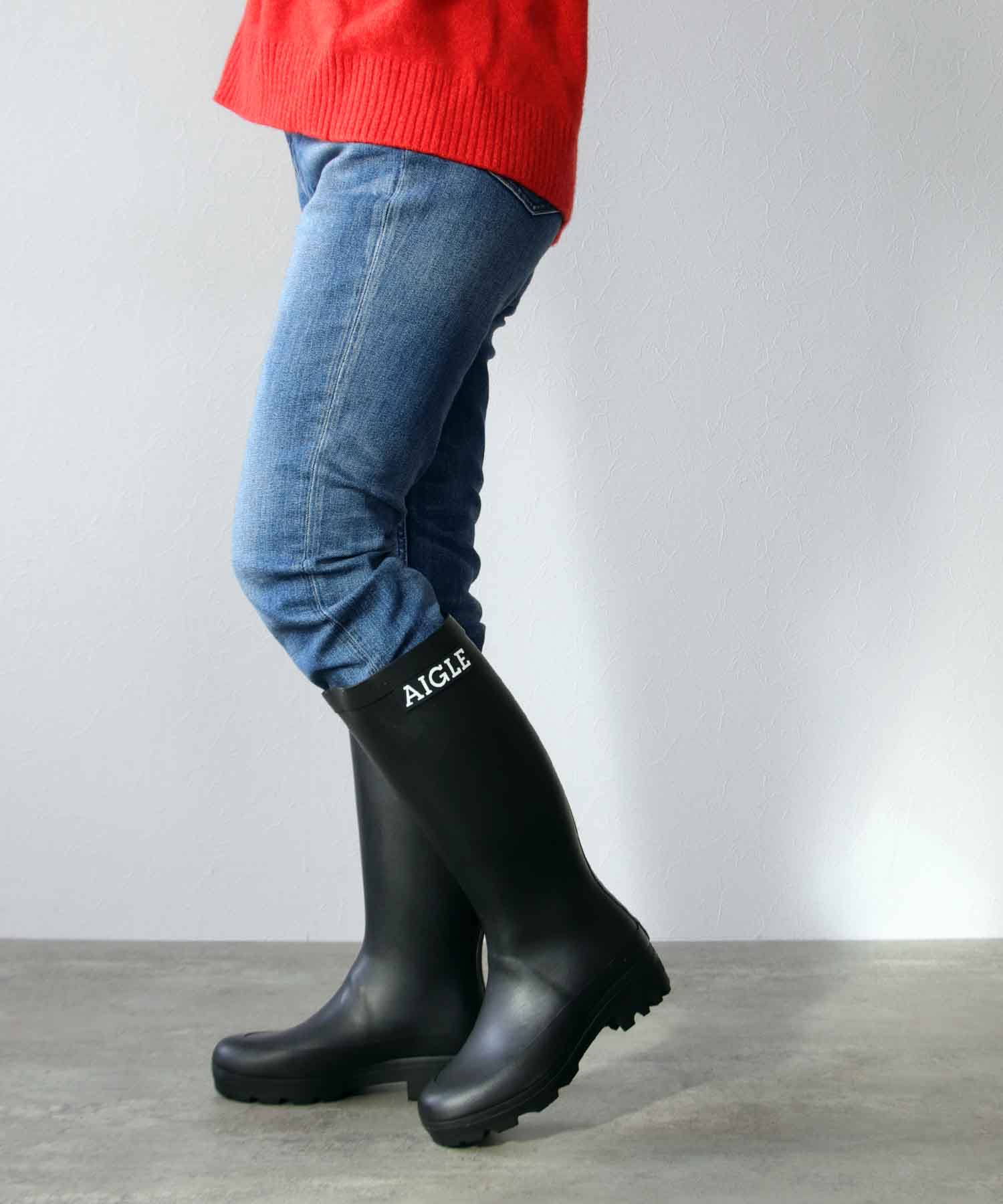AIGLE ブラック長靴 ごはんさん☆AIGLE ブラック 長靴 楽天市場