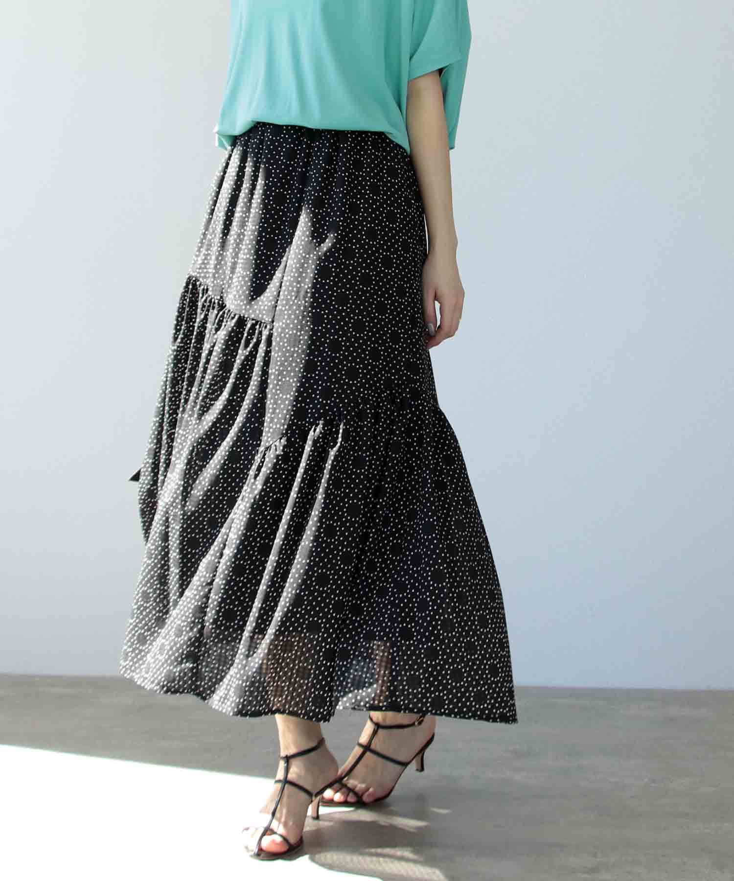 サークルドットティアードスカート | AND ON JIONE STORE（アンドオン  