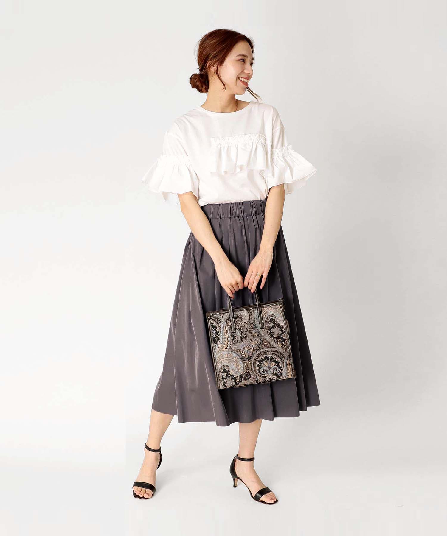 リバーシブルタフタスカート