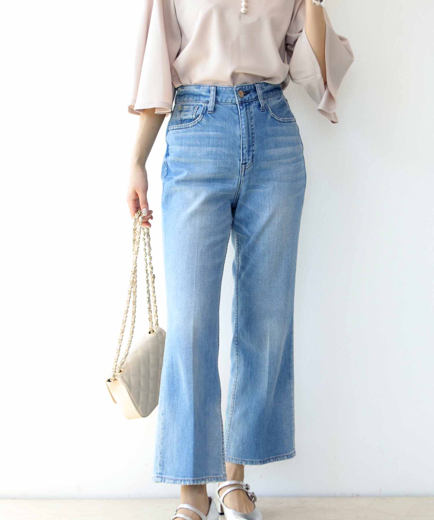 クロップドフレアデニムパンツ Lotus Crop【Healthy DENIM/ヘルシーデニム】