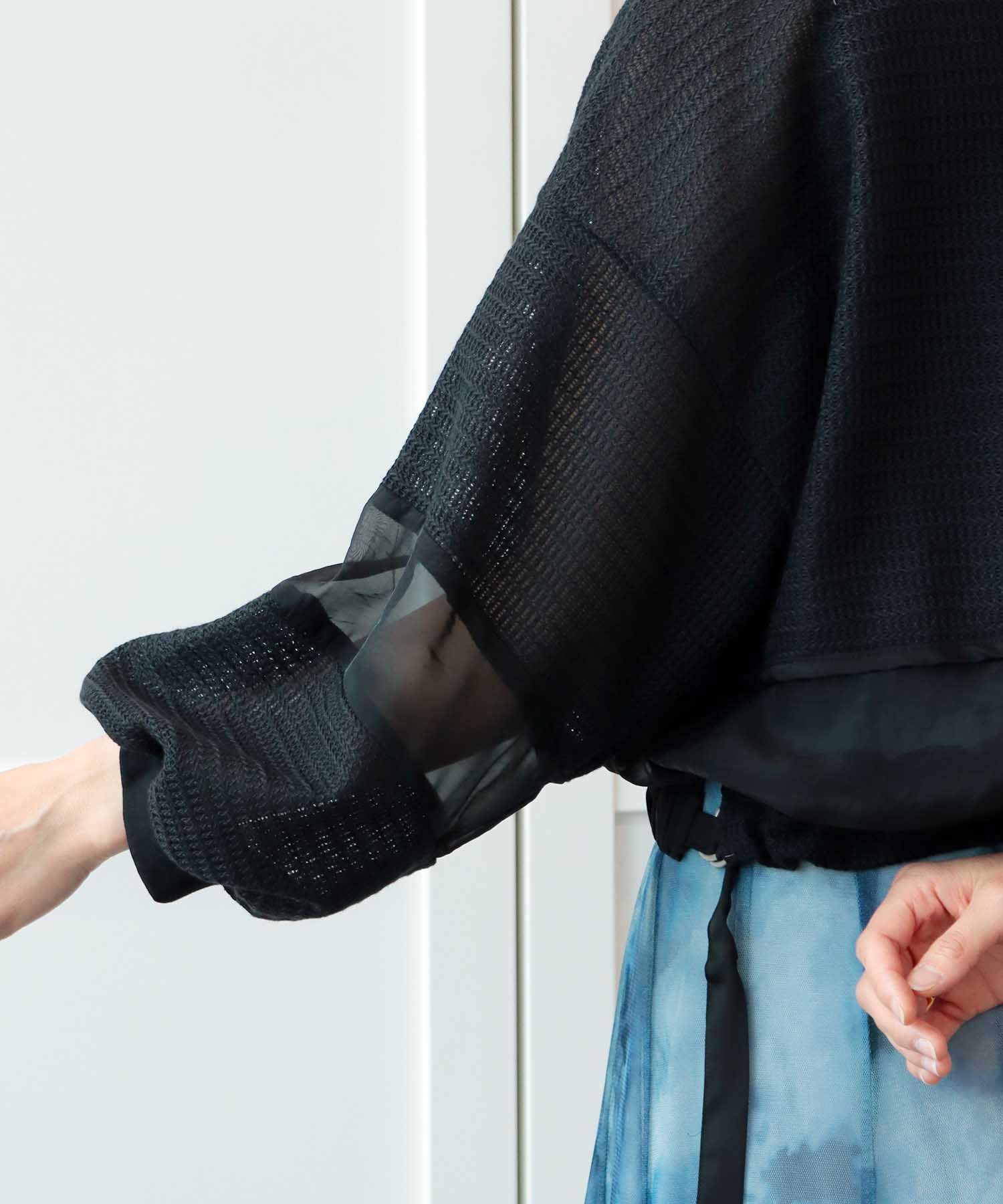 メッシュ切替えブルゾン