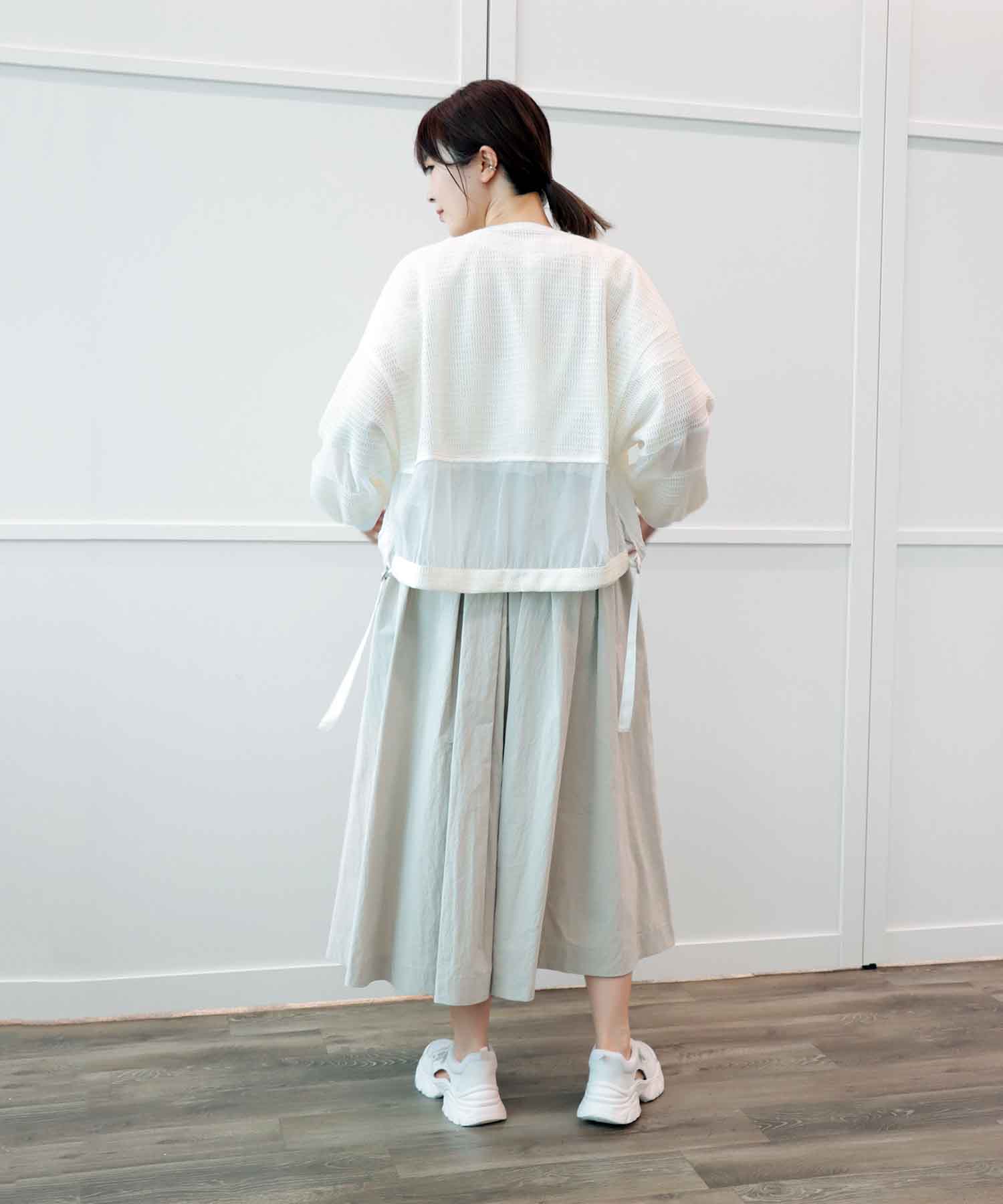 メッシュ切替えブルゾン