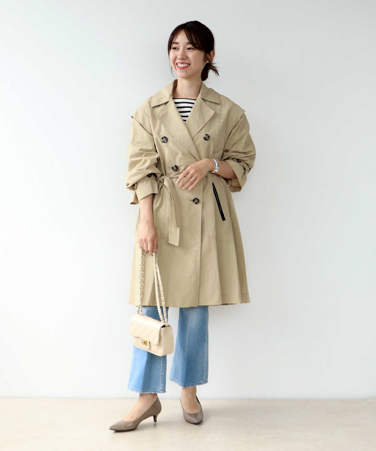 KOH.style デタッチブルスリーブトレンチコート　ベージュ　F KOH.style デタッチブルスリーブ トレンチコート