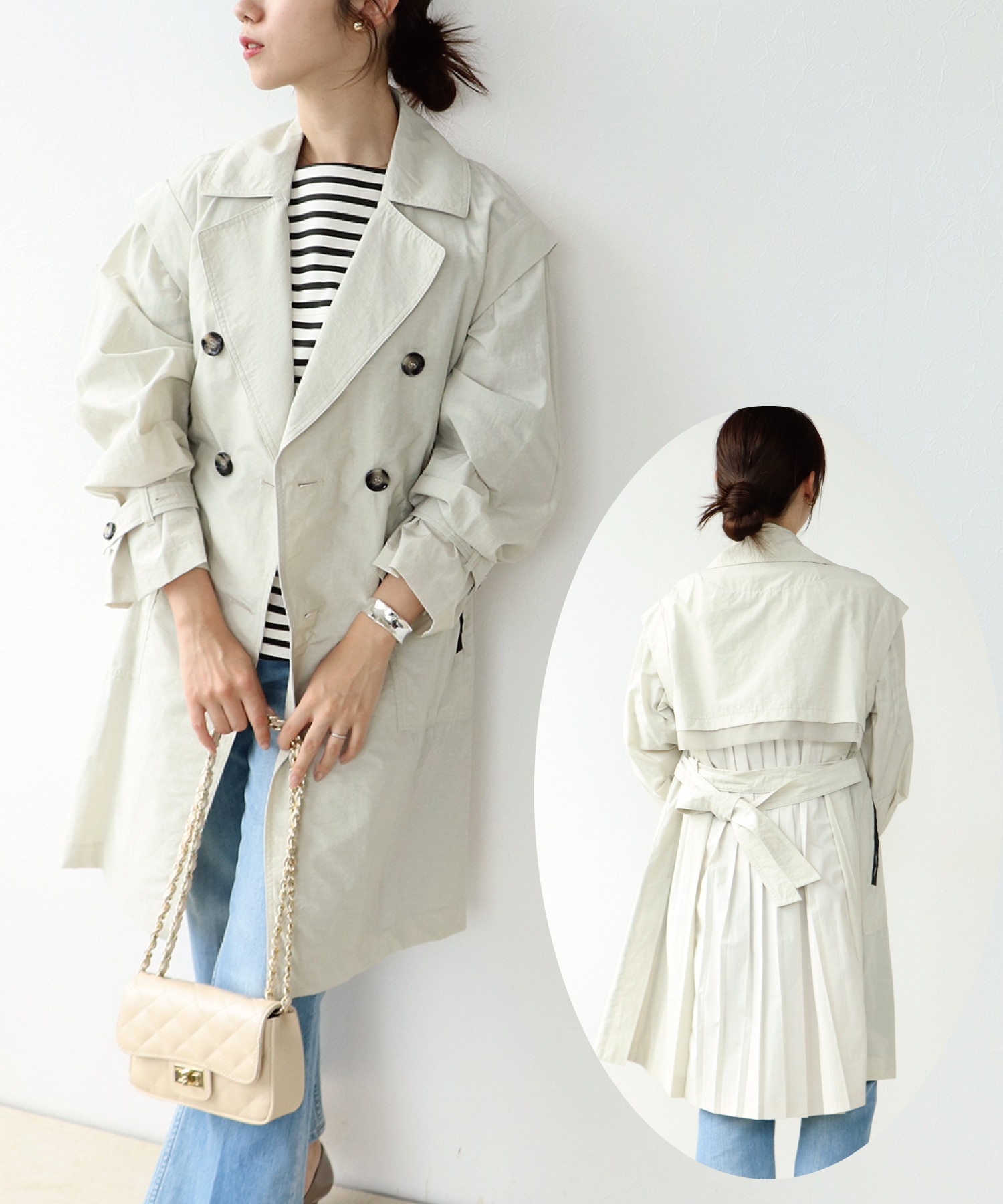 DRESSEDUNDRESSED 20SS ミニマリストトレンチコート DRESSEDUNDRESSED 20SS ミニマリストトレンチコート（2WAY