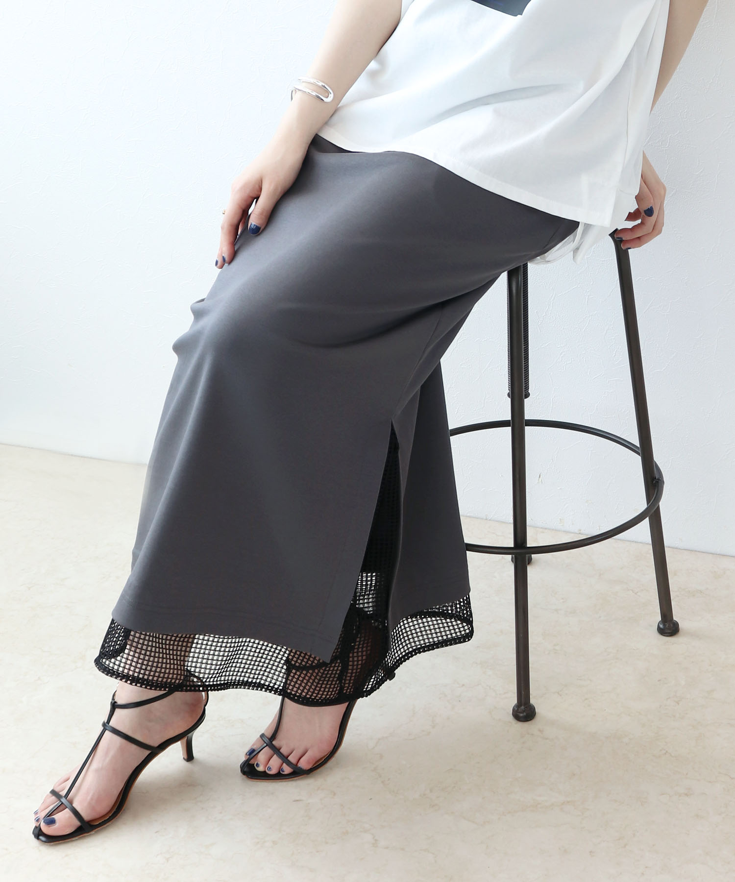 SHOP CITY 見やすかっ ヘムロングスカート 新品