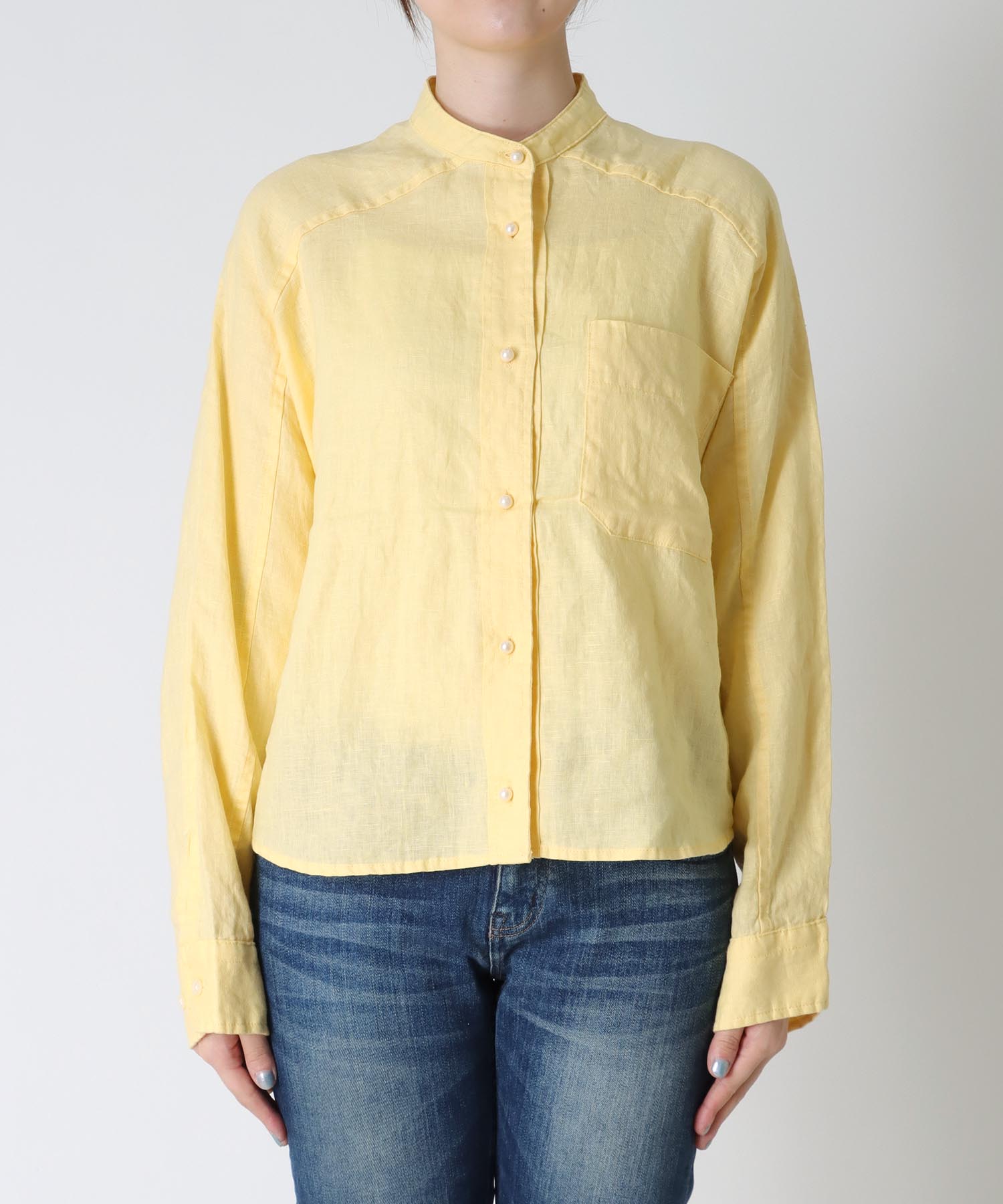 リネンバンドカラーシャツ | AND ON JIONE STORE（アンドオン）ジオン 