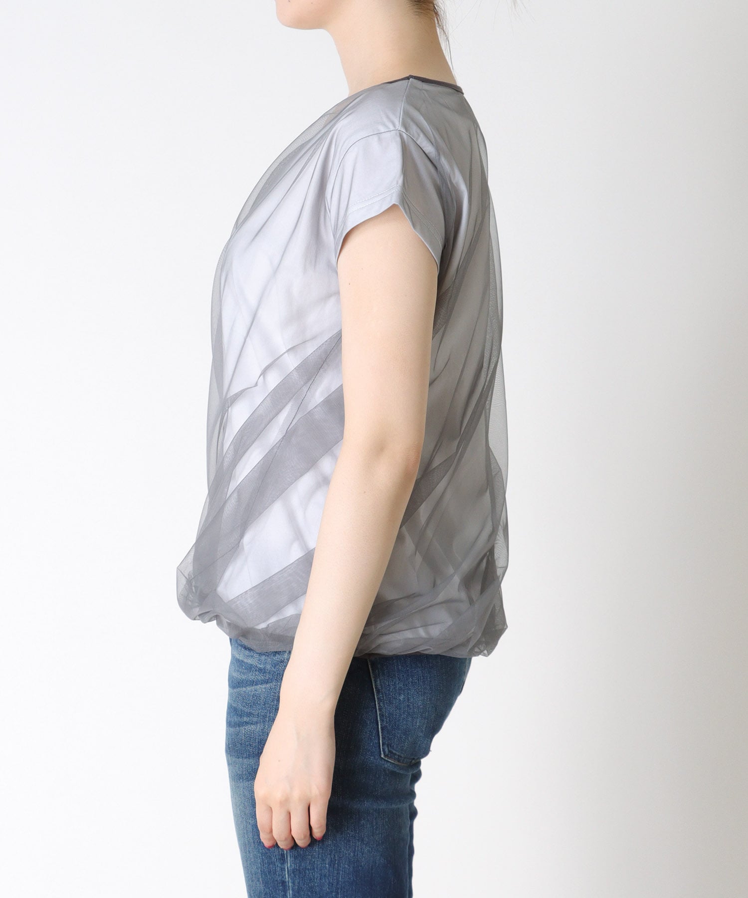チュールドレープTシャツ