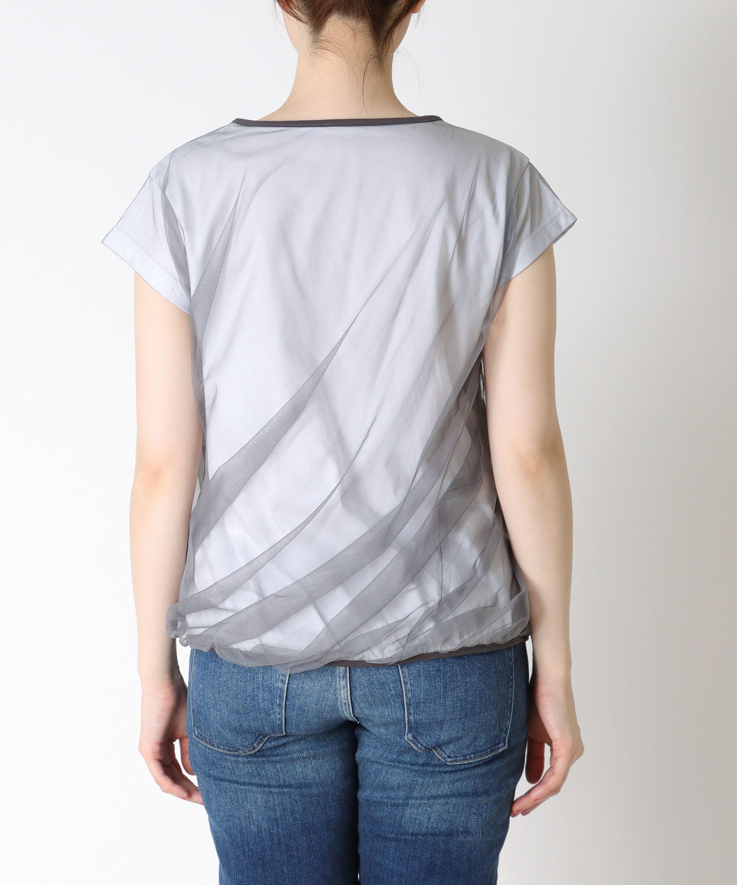 チュールドレープTシャツ