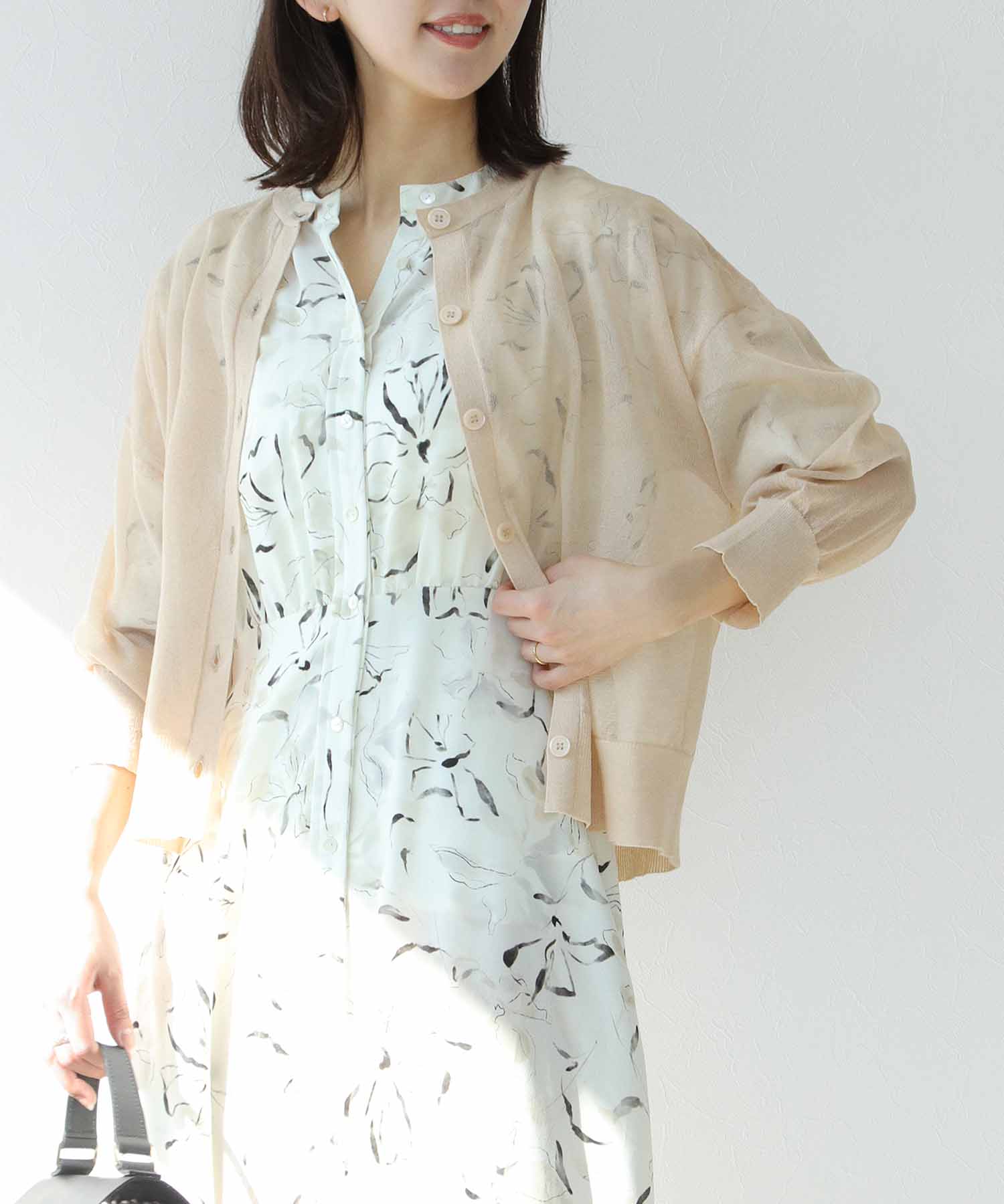 シアークルーネックカーディガン【WEB/一部店舗限定】