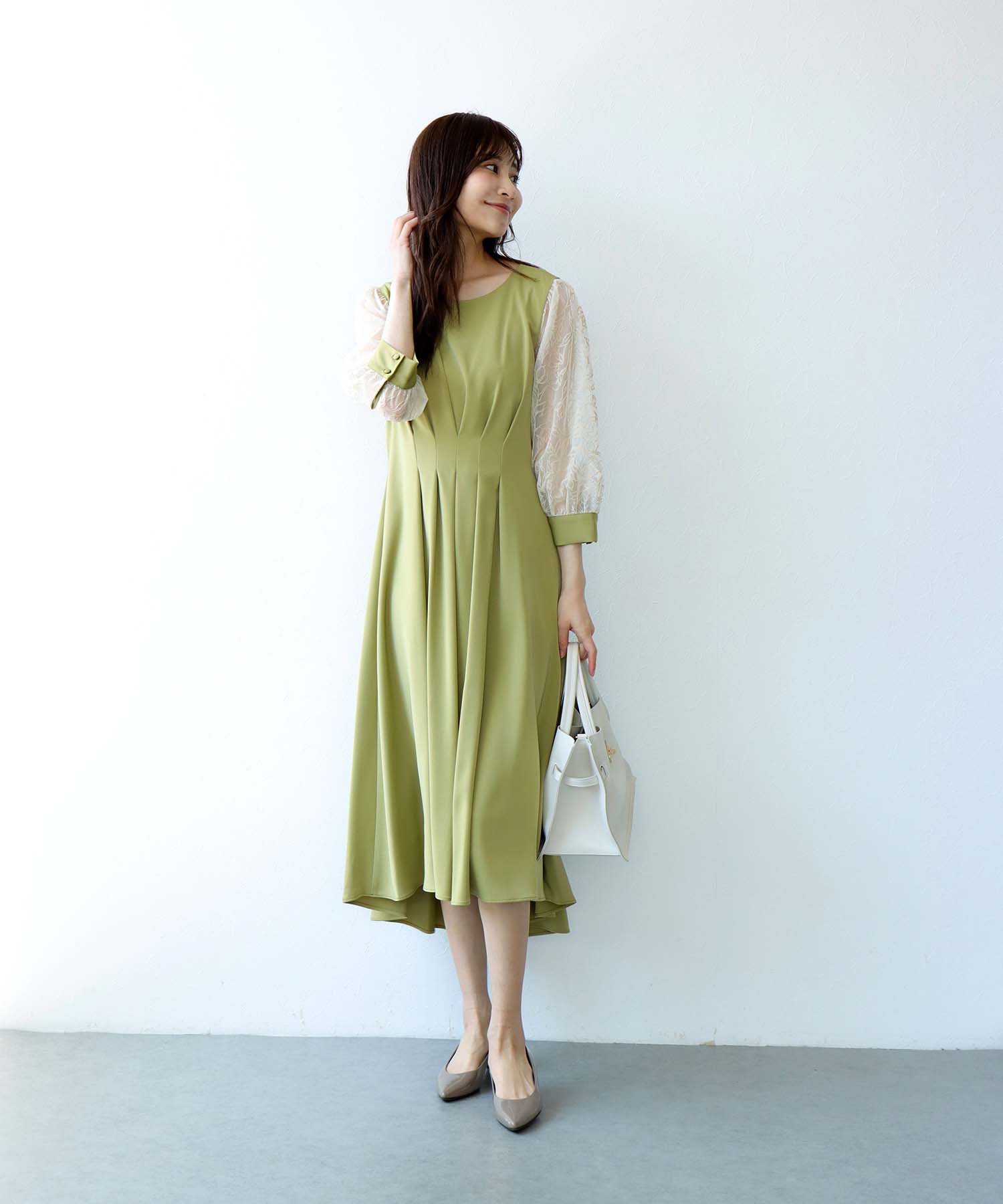 ウエストタックフィッシュテールワンピース