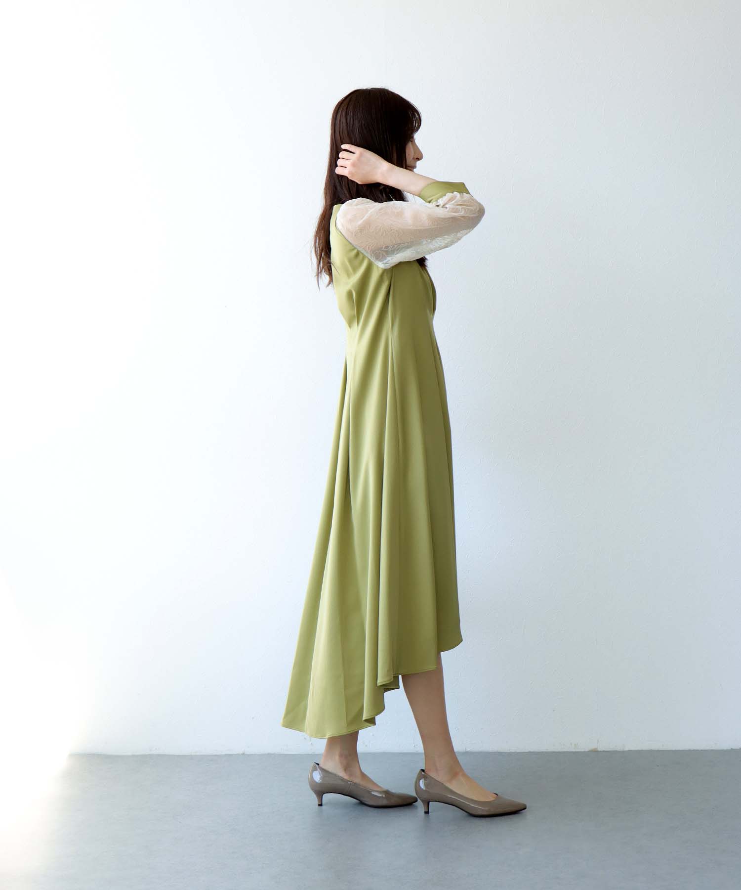 ウエストタックフィッシュテールワンピース