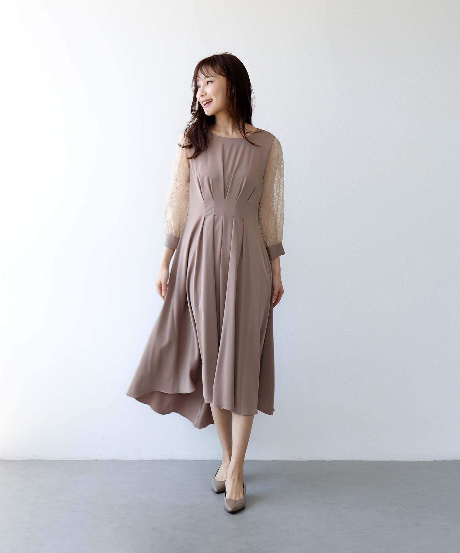 ウエストタックフィッシュテールワンピース