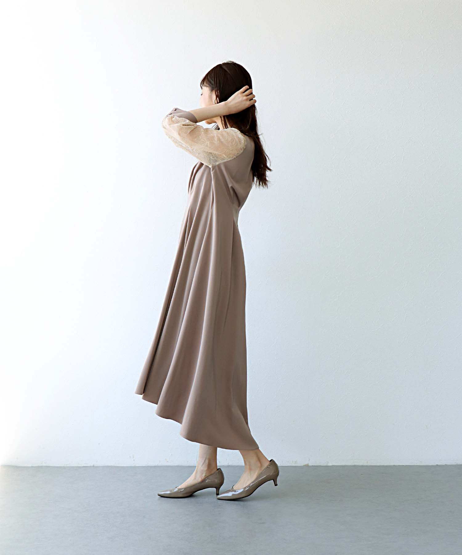 ウエストタックフィッシュテールワンピース