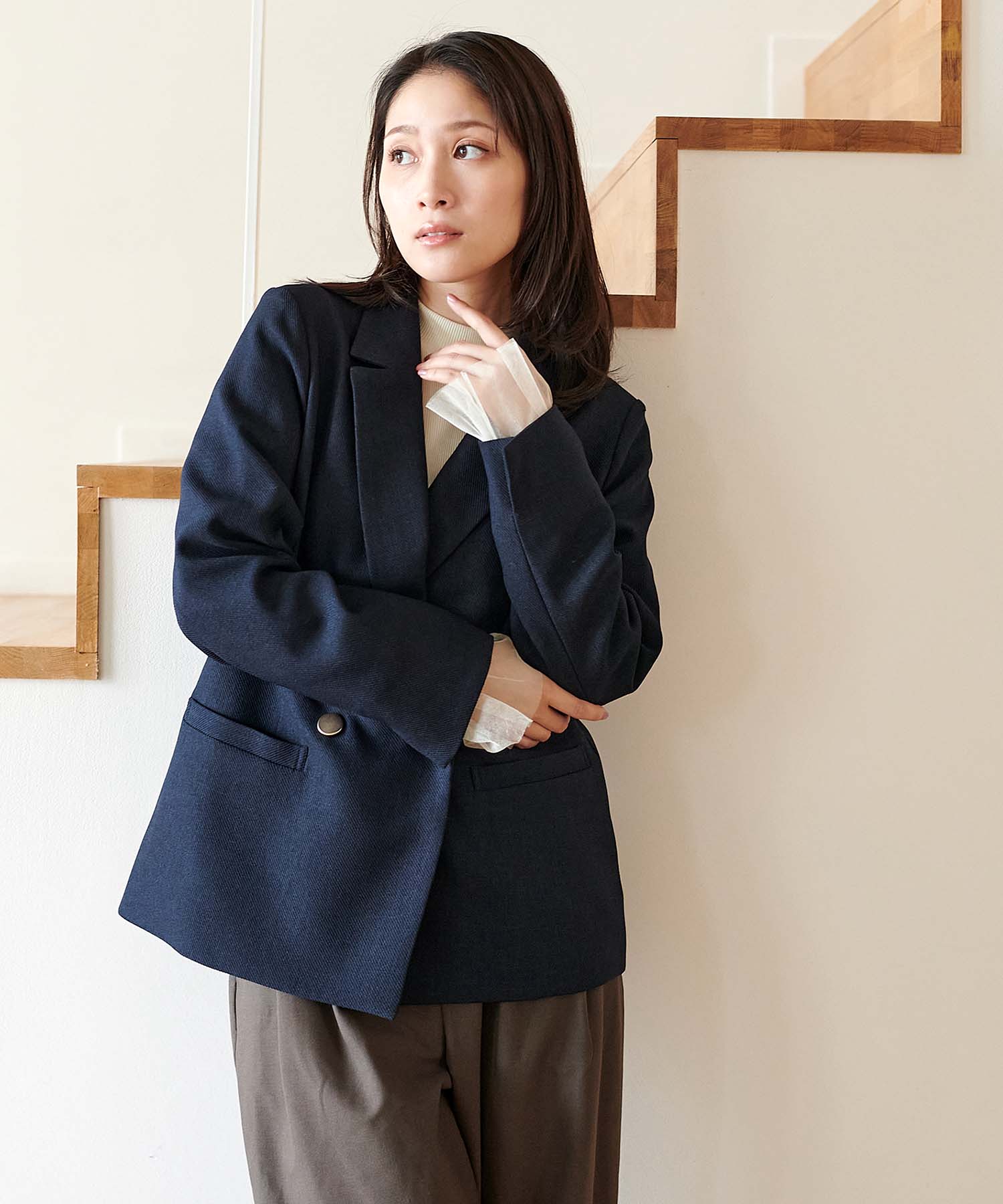 ラメテレコ袖チュールトップス【WEB/一部店舗限定】