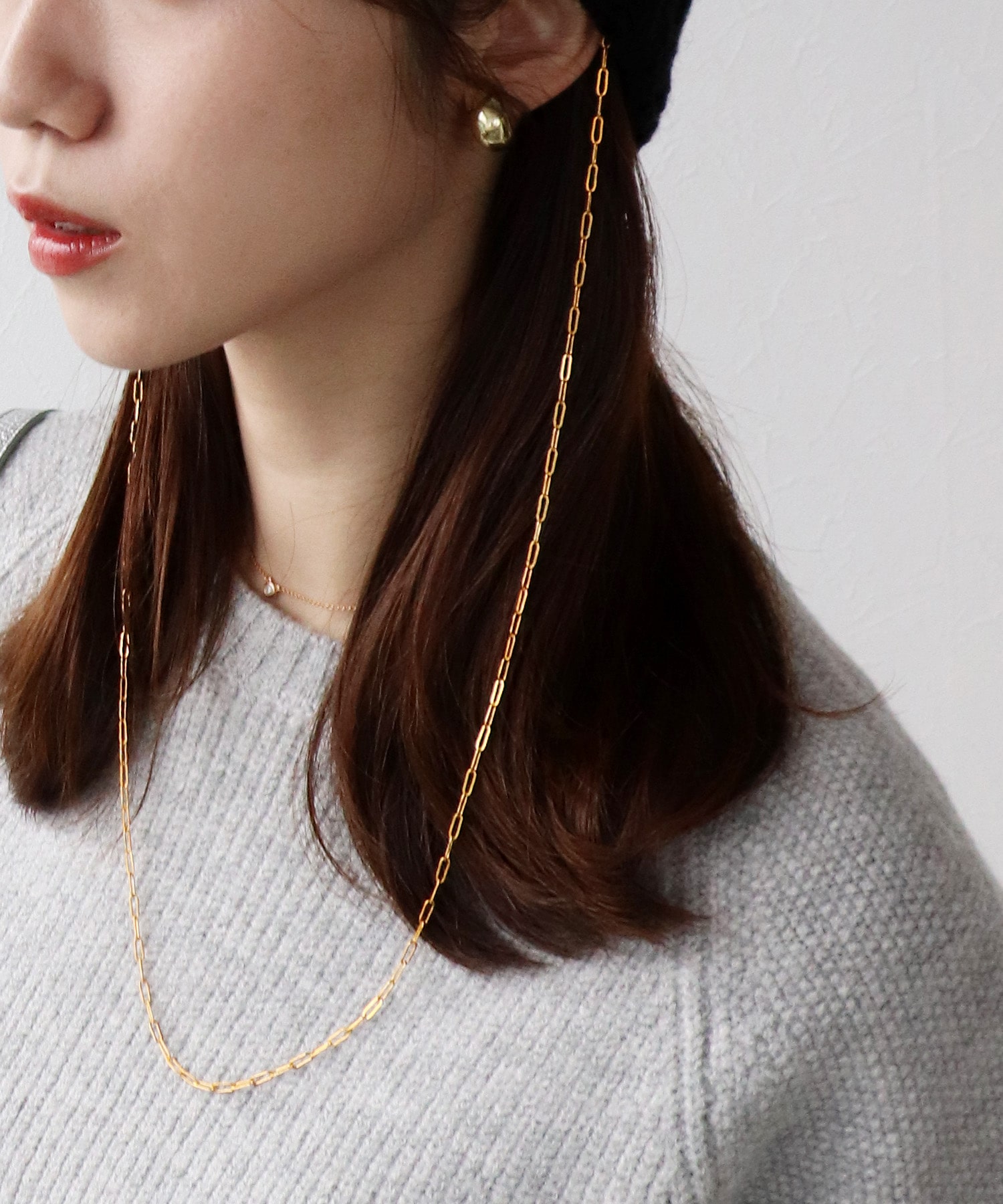 チェーン付リブボブキャップ【CLIPPER CASUALS/クリッパー カジュアル】