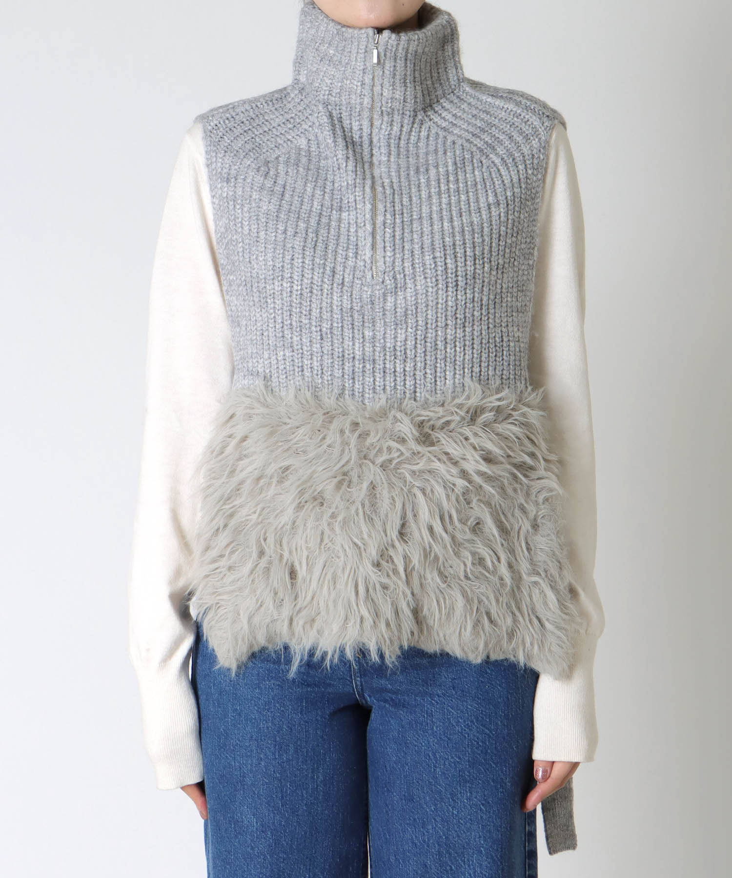 ファードッキングニットベスト | AND ON JIONE STORE（アンドオン 