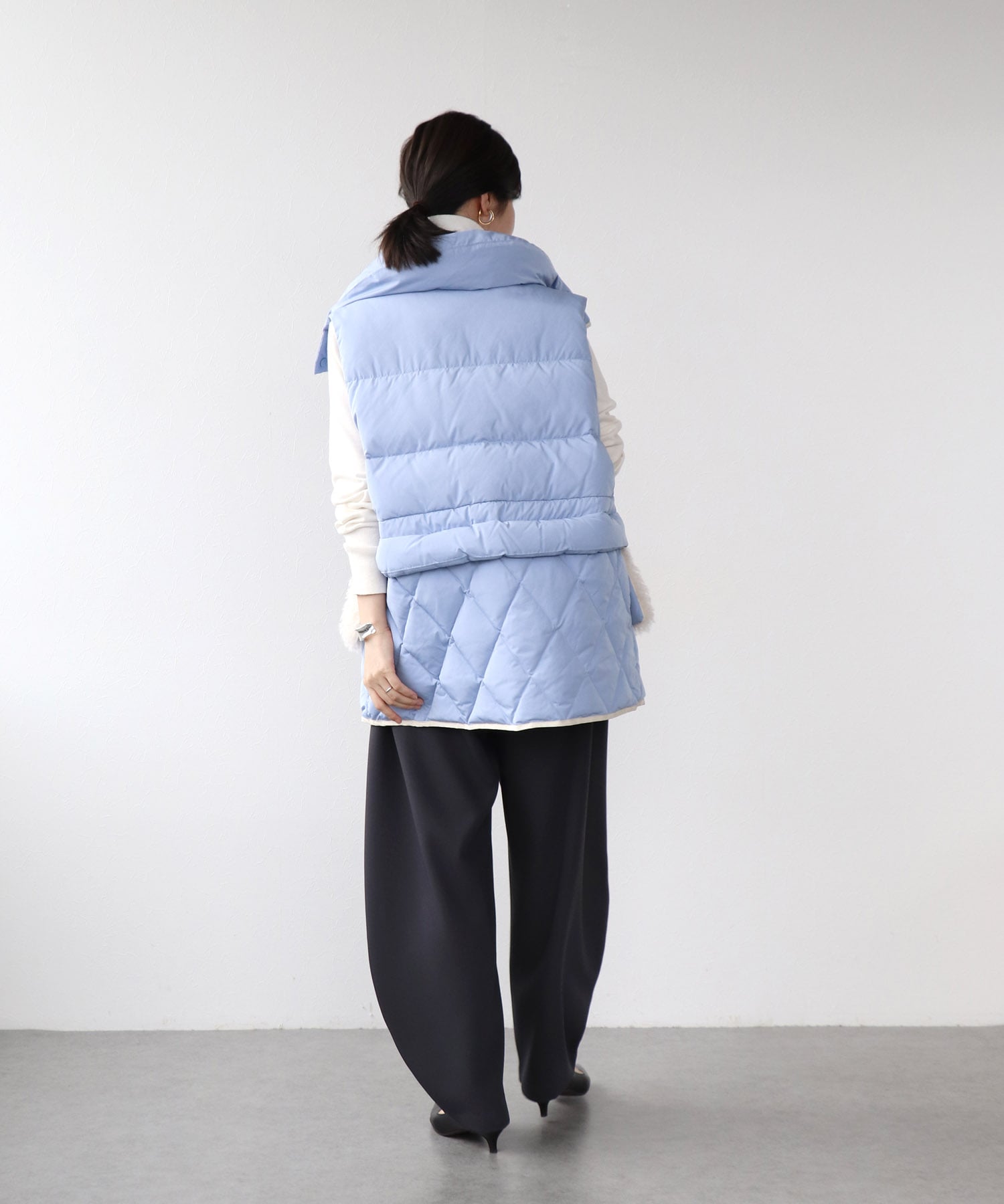 2WAYファーポケットダウンベスト