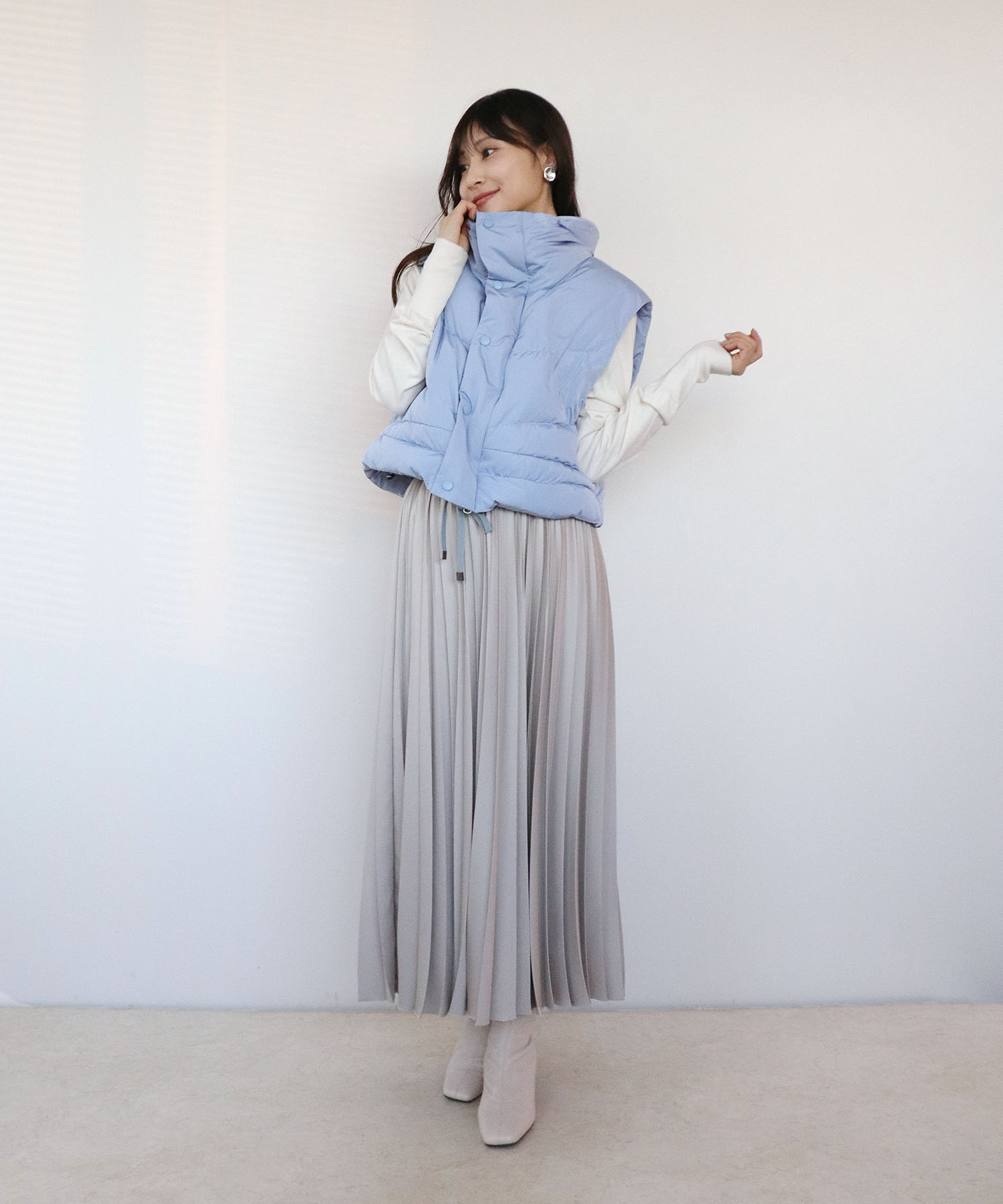 2WAYファーポケットダウンベスト