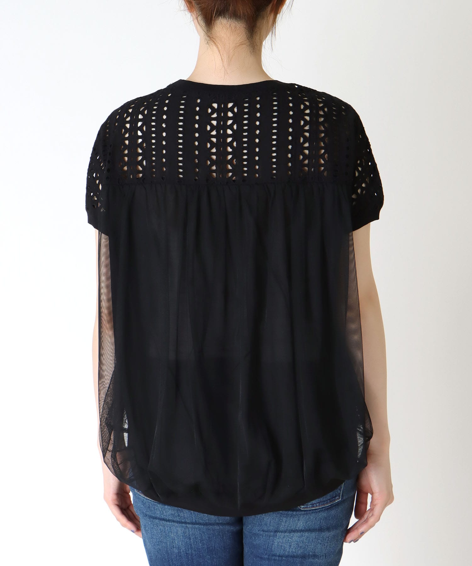 バックチュールレースMIXカットソー | AND ON JIONE STORE バックチュールレースMIXカットソー | AND ON JIONE STORE
