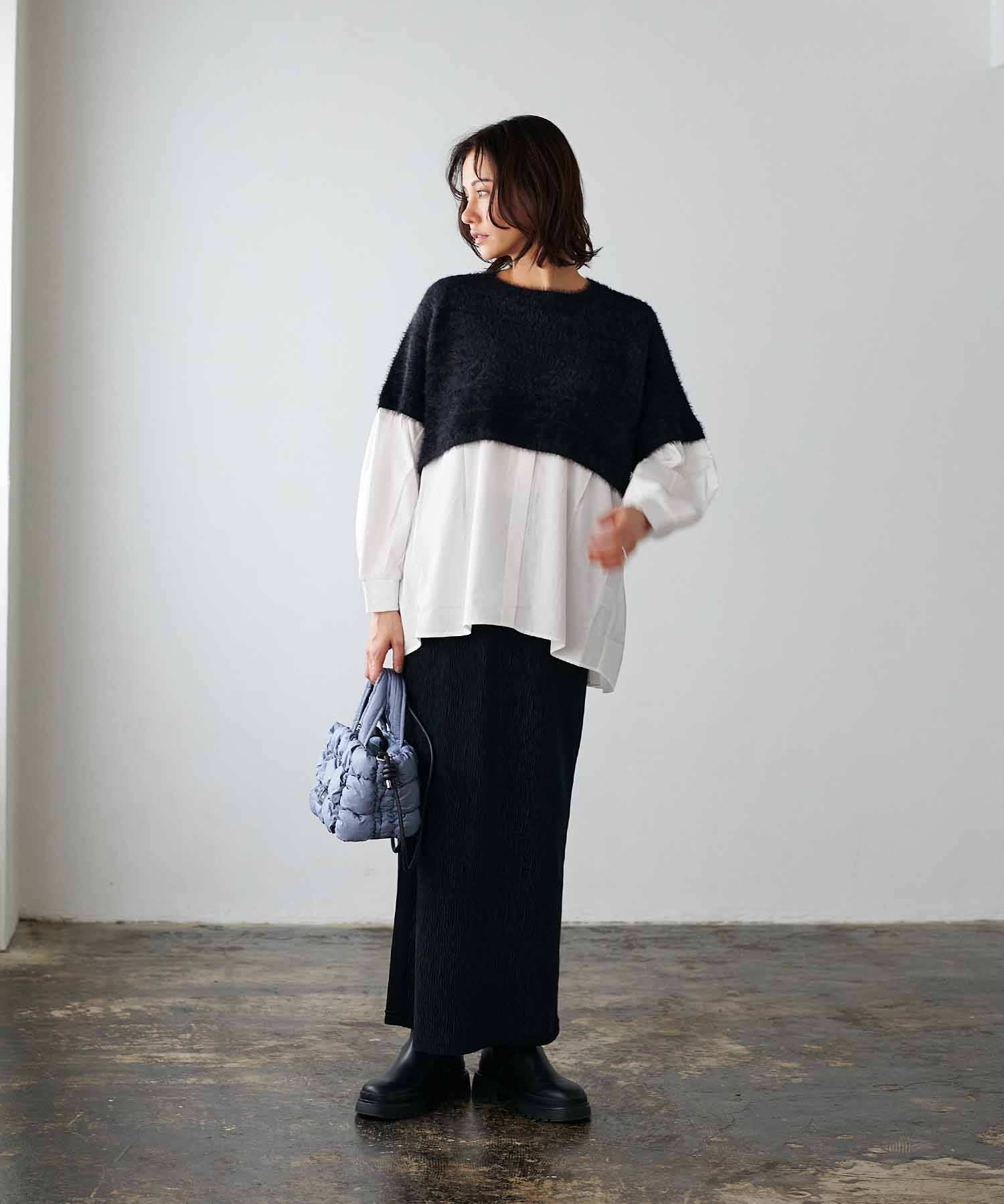 ラメフェザードッキングプルオーバー【WEB限定】