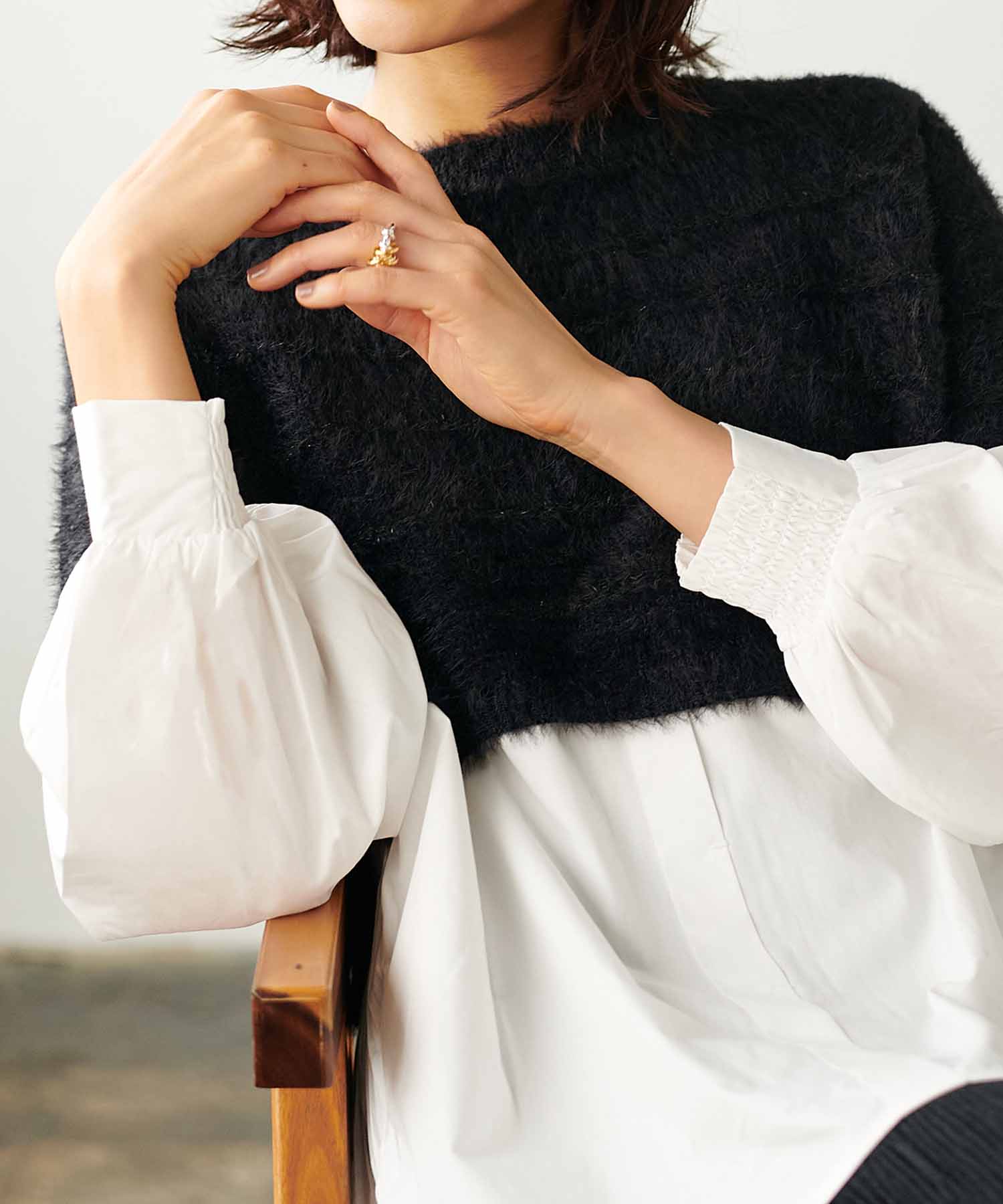 ラメフェザードッキングプルオーバー【WEB限定】